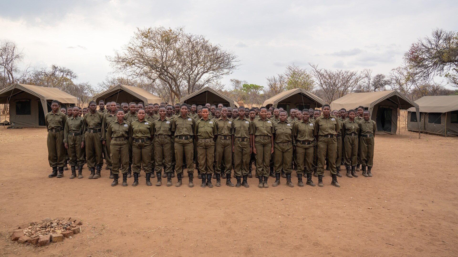Zimbabwe - Assembly during Akashinga recruit training. (Kim Butts)