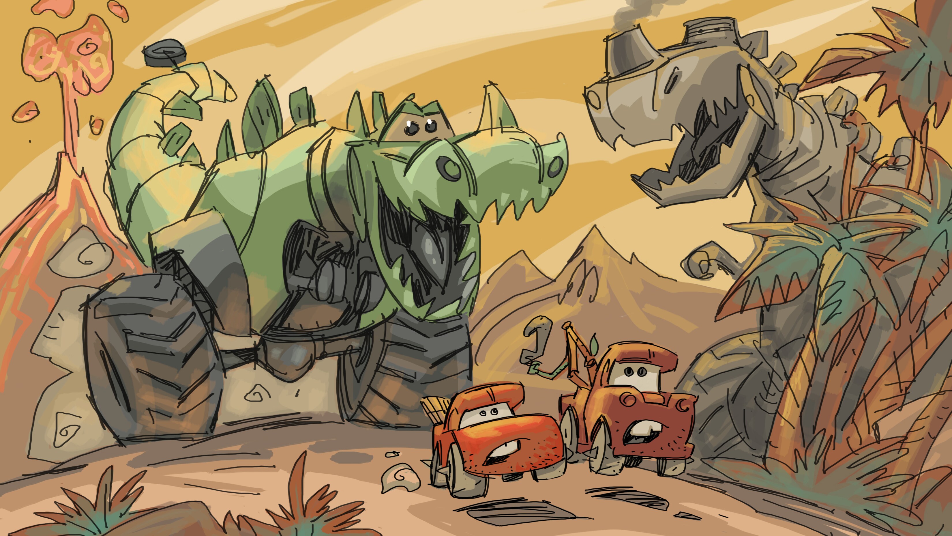 "Cars on the Road" Concept Art