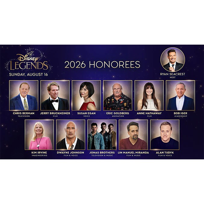 D23が2026年の「ディズニー・レジェンド・アワード」受賞者を発表