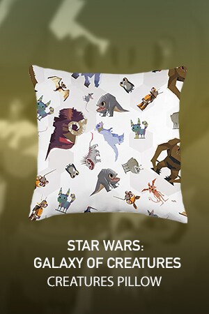 Star Wars Galaxy of Creatures Geometric Print Throw Pillow
