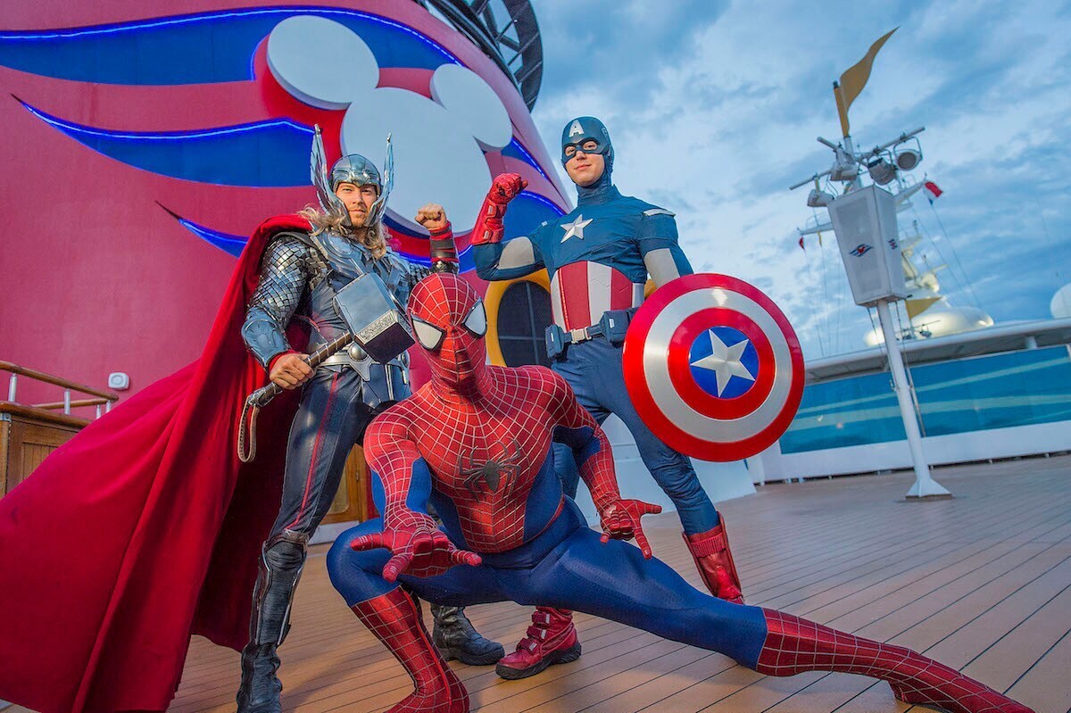 Thor, Spiderman, and Captain America