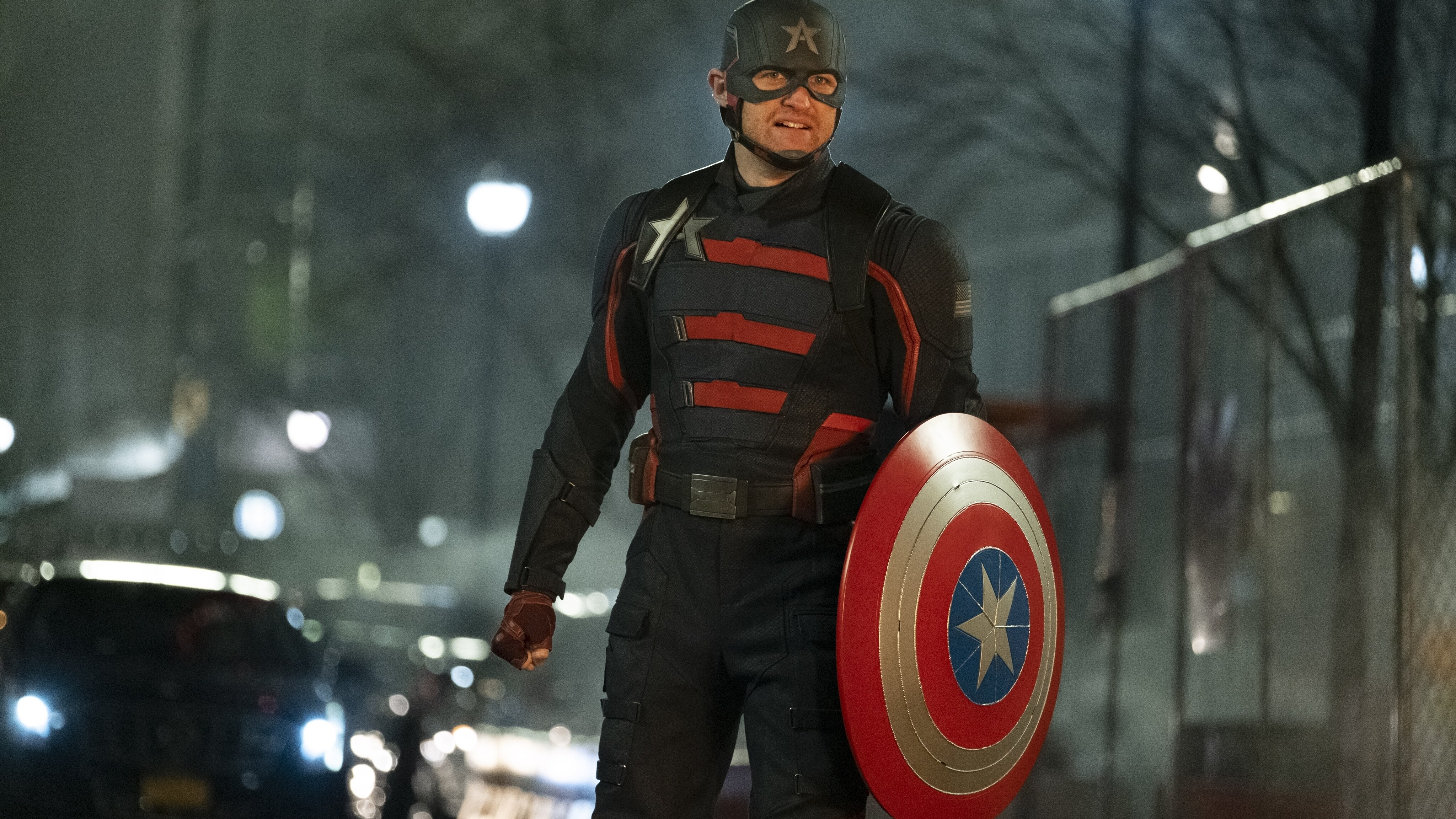 John Walker (Wyatt Russell) in Marvel Studios' THE FALCON AND THE WINTER SOLDIER exclusively on Disney+. Photo by Chuck Zlotnick. ©Marvel Studios 2021. All Rights Reserved.