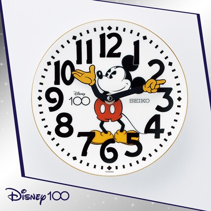 SEIKO ╱ Disney　〈ミッキーマウス〉皿時計　Disney100 Edition FS802W