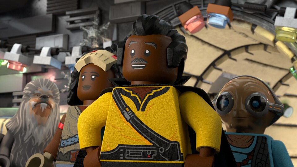 Jannah and Lando LEGO minifigures