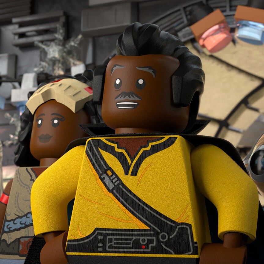 Jannah and Lando LEGO minifigures