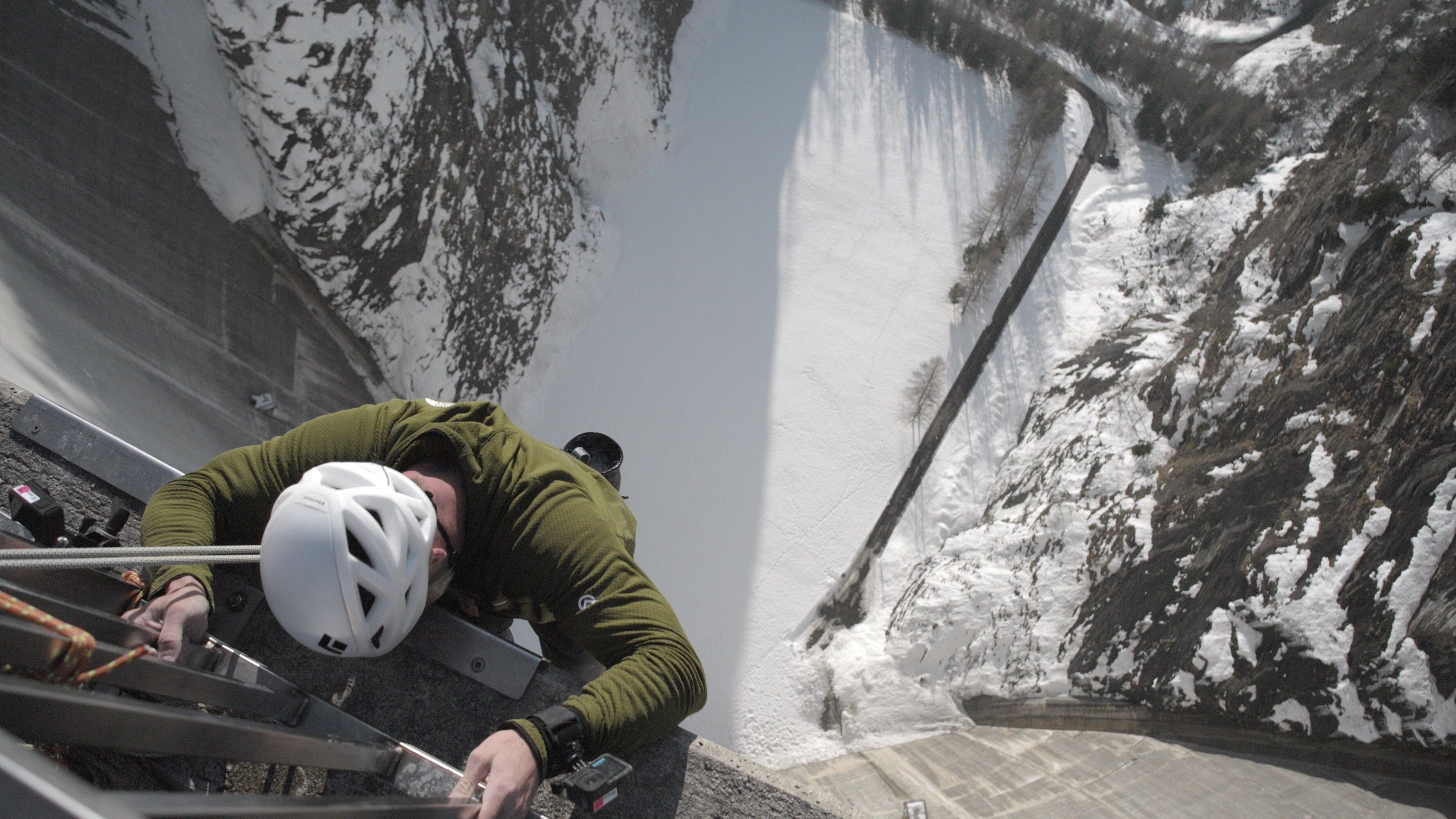 Chris has pushed himself through one of the hardest challenges he's ever faced - climbing the tallest permanent artificial climbing wall in the world, on the Luzzone dam in Switzerland. (credit: National Geographic)
