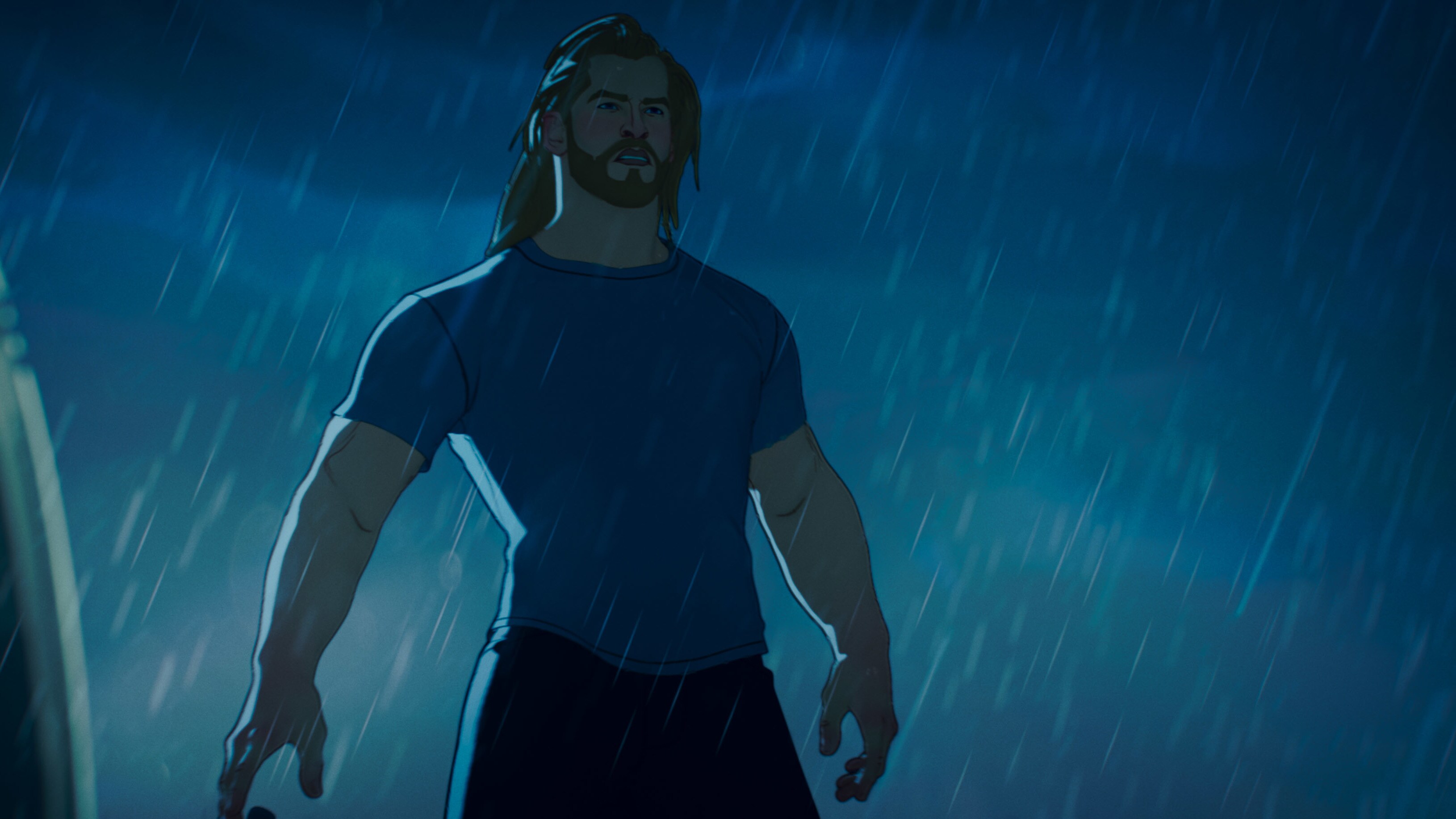 Thor in Marvel Studios' WHAT IF…? exclusively on Disney+. ©Marvel Studios 2021. All Rights Reserved.
