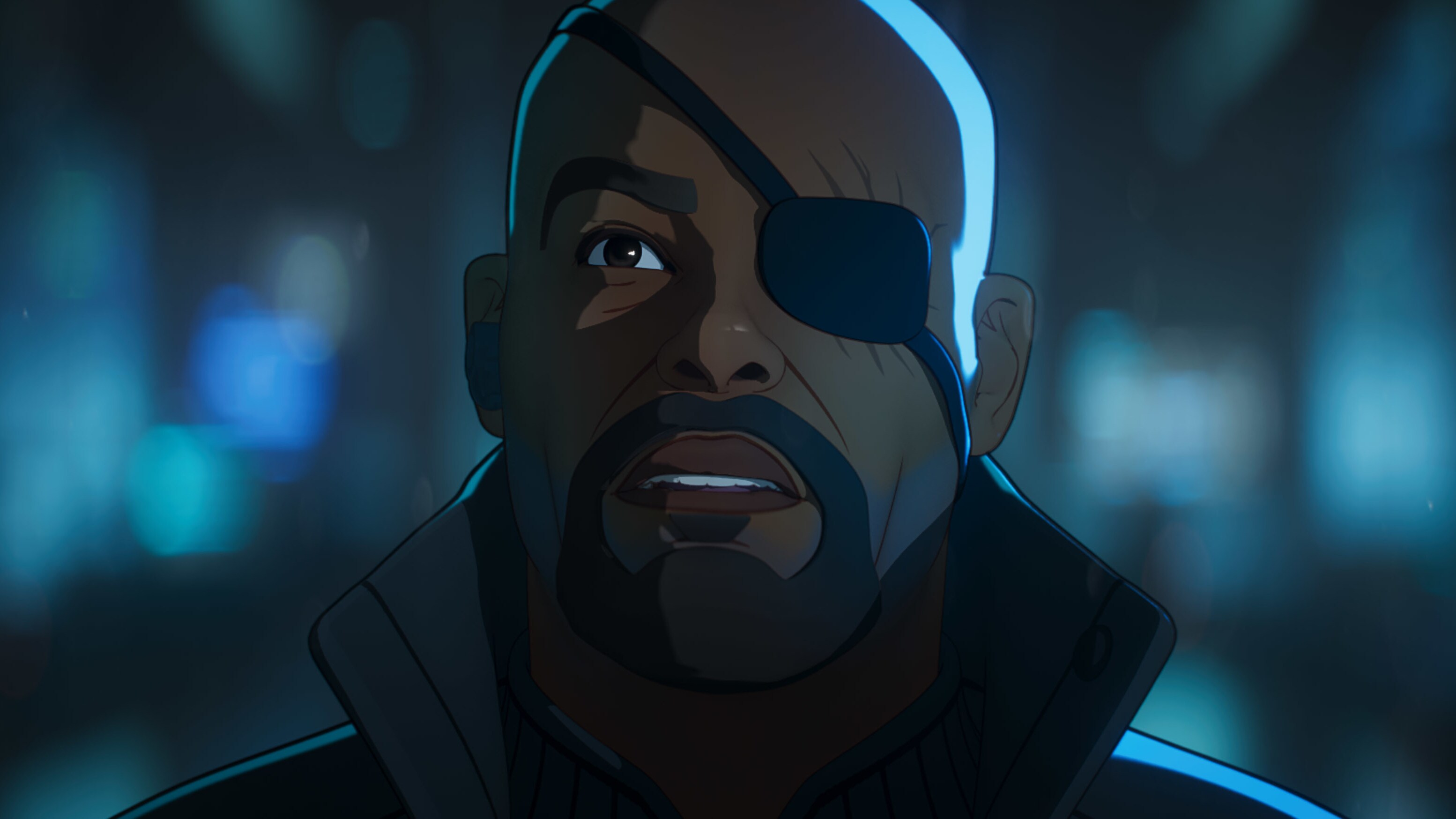 Nick Fury in Marvel Studios' WHAT IF…? exclusively on Disney+. ©Marvel Studios 2021. All Rights Reserved.