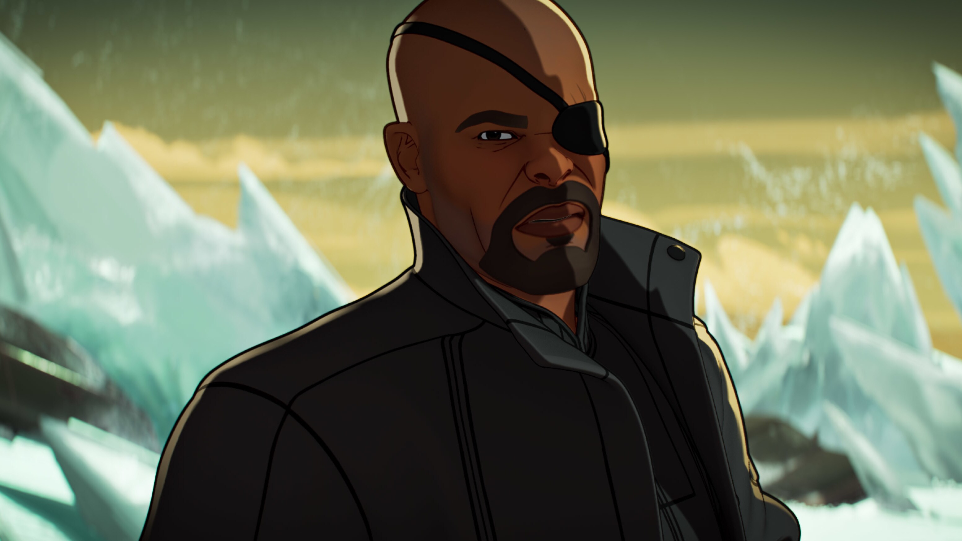 Nick Fury in Marvel Studios' WHAT IF…? exclusively on Disney+. ©Marvel Studios 2021. All Rights Reserved.