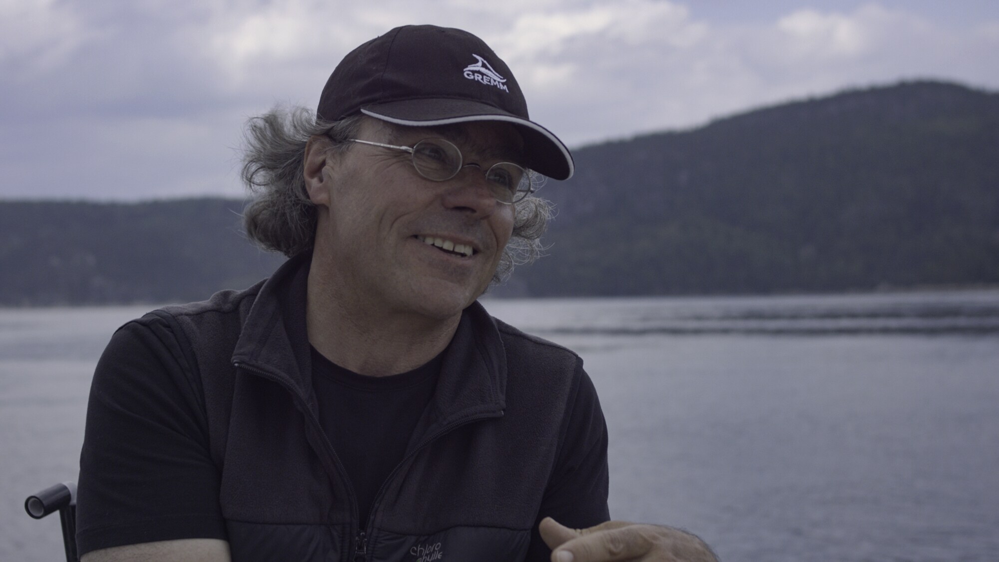 Biologist Robert Michaud has devoted his career to studying the beluga whales of Quebec's St. Lawrence River. (National Geographic for Disney+/Ben Hamilton)