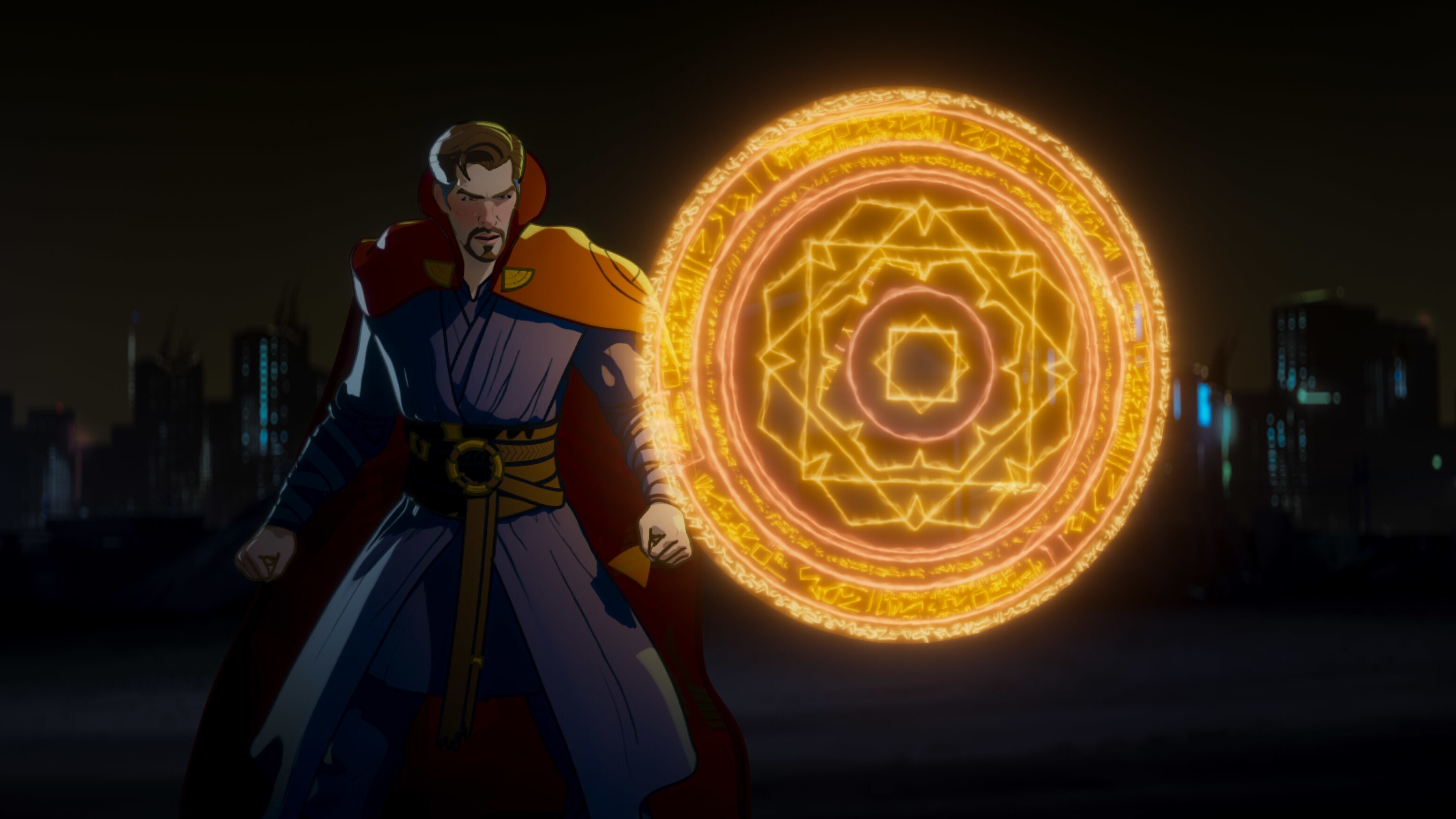 Doctor Strange in Marvel Studios' WHAT IF…? exclusively on Disney+. ©Marvel Studios 2021. All Rights Reserved.