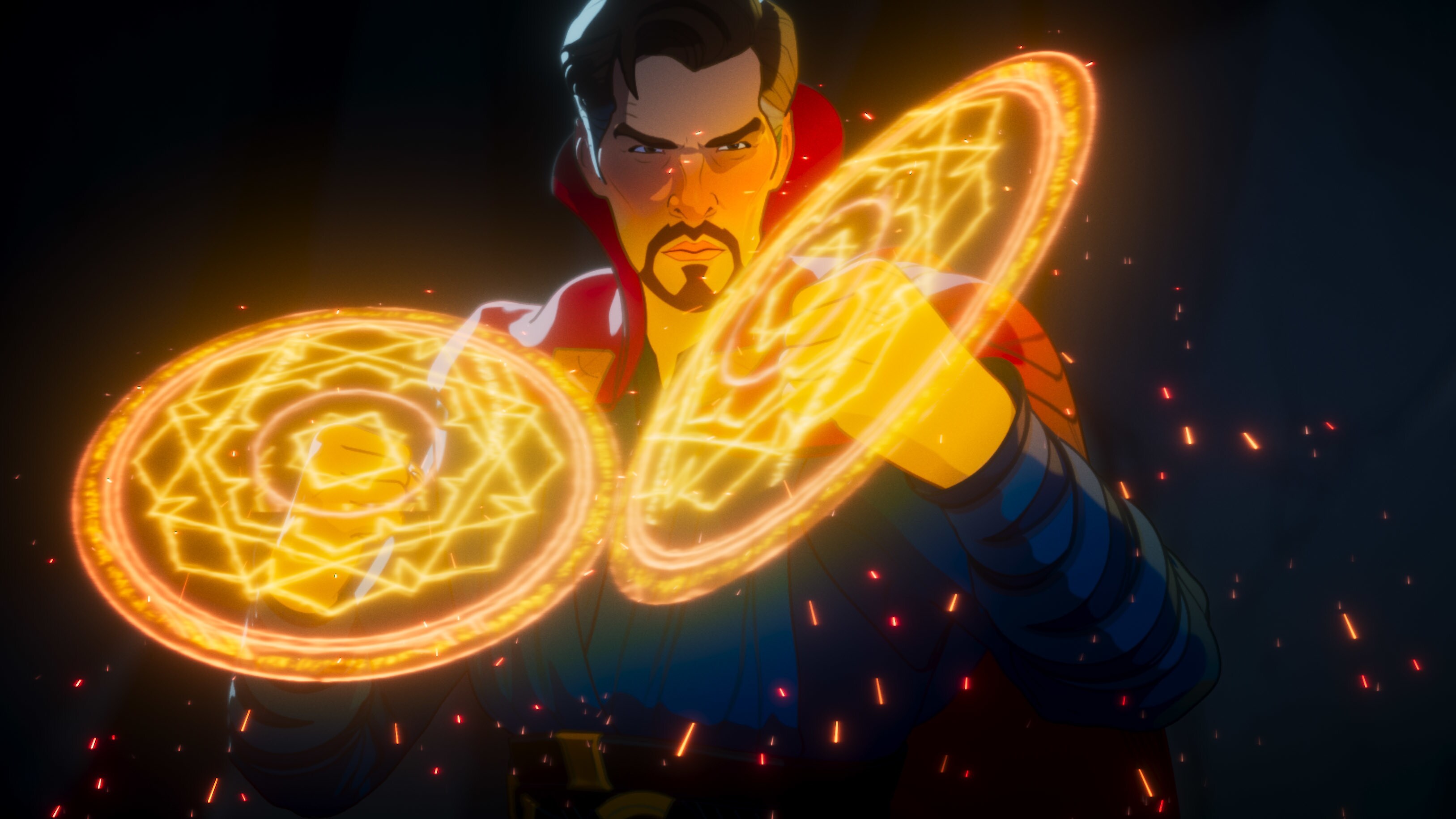 Doctor Strange in Marvel Studios' WHAT IF…? exclusively on Disney+. ©Marvel Studios 2021. All Rights Reserved.