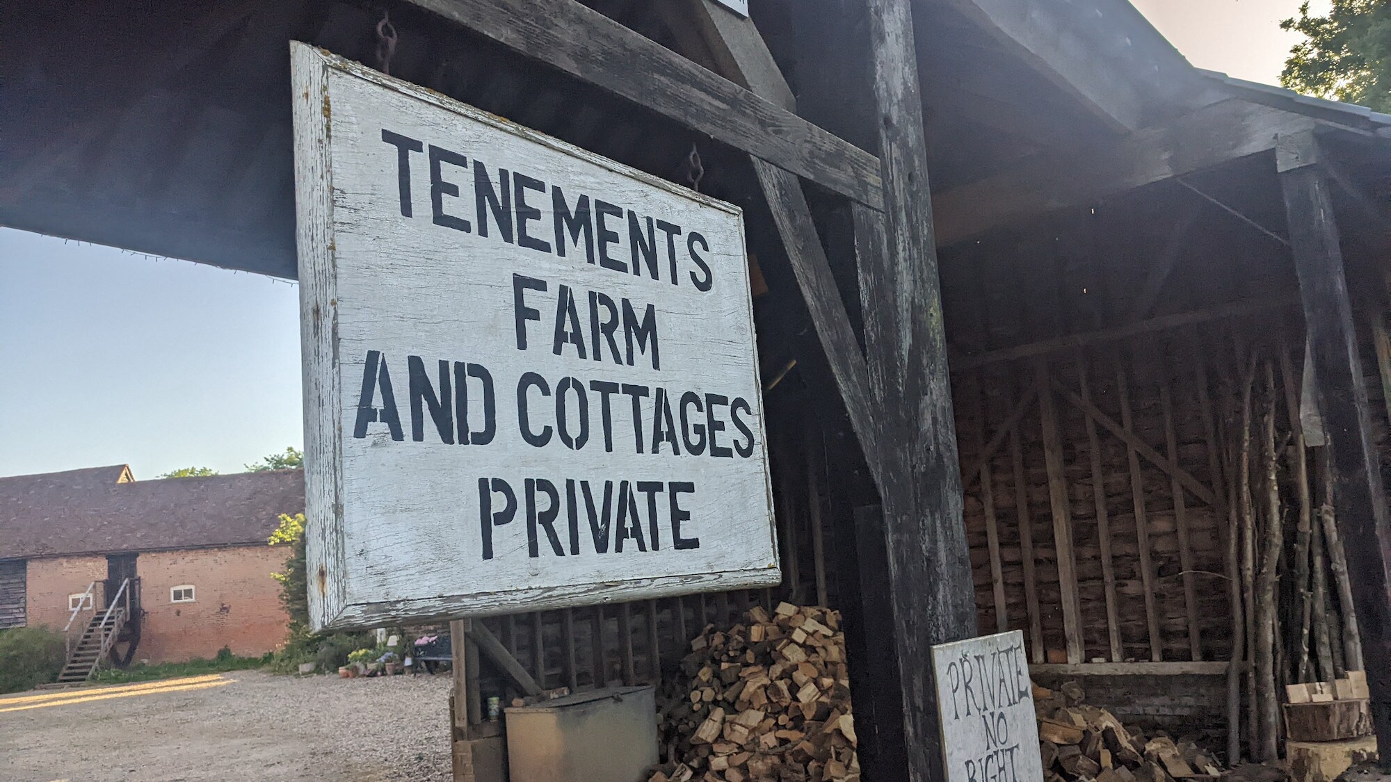 A sign hanging at Tenements Farm, Abbots Langley, UK is featured in "The Busy Farm" episode of "A Real Bug's Life." (National Geographic for Disney/Alex Hemmingway)