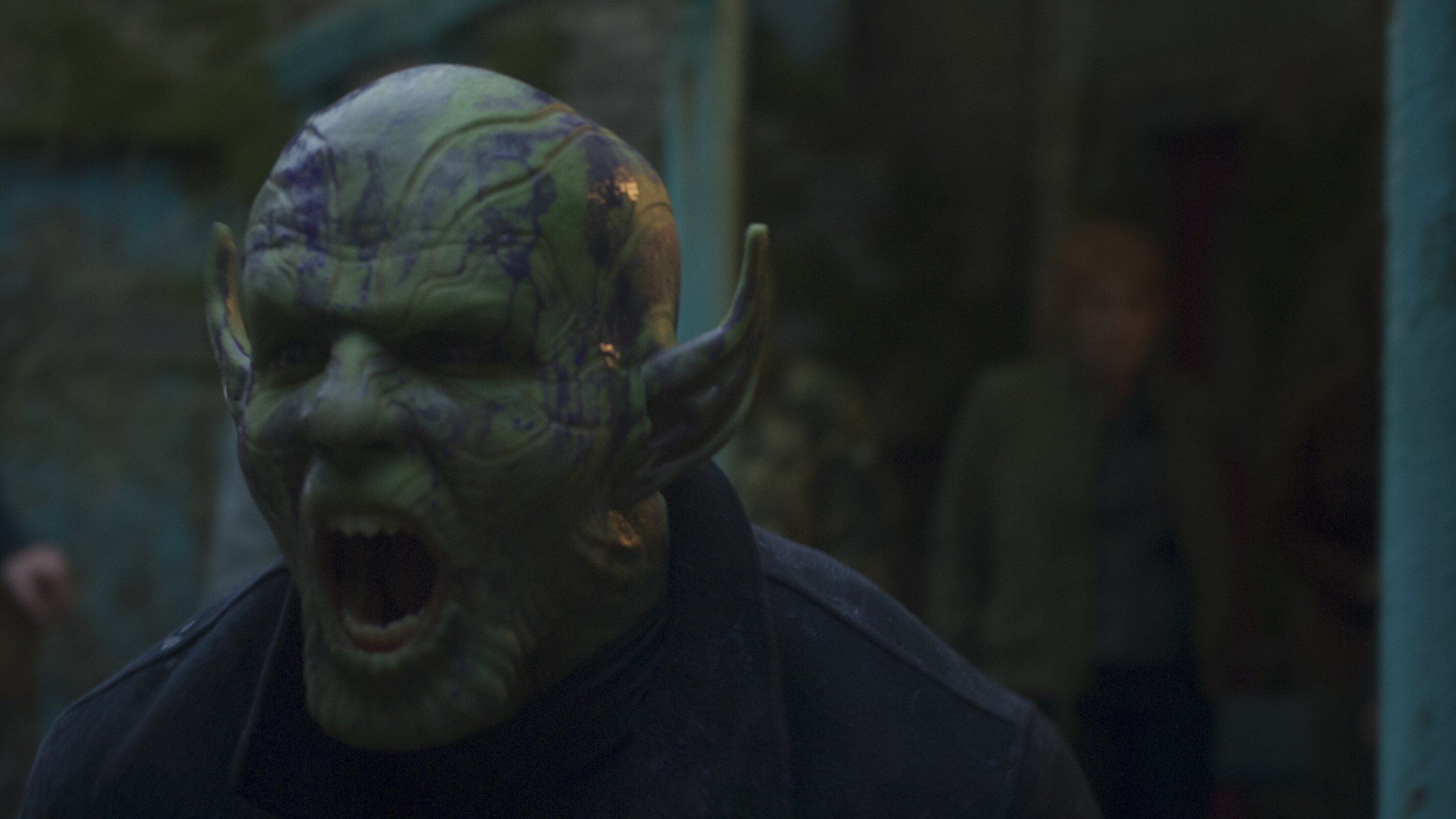 Kingsley Ben-Adir as Rebel Skrull leader Gravik in Marvel Studios' Secret Invasion, exclusively on Disney+. Photo courtesy of Marvel Studios. © 2022 MARVEL.