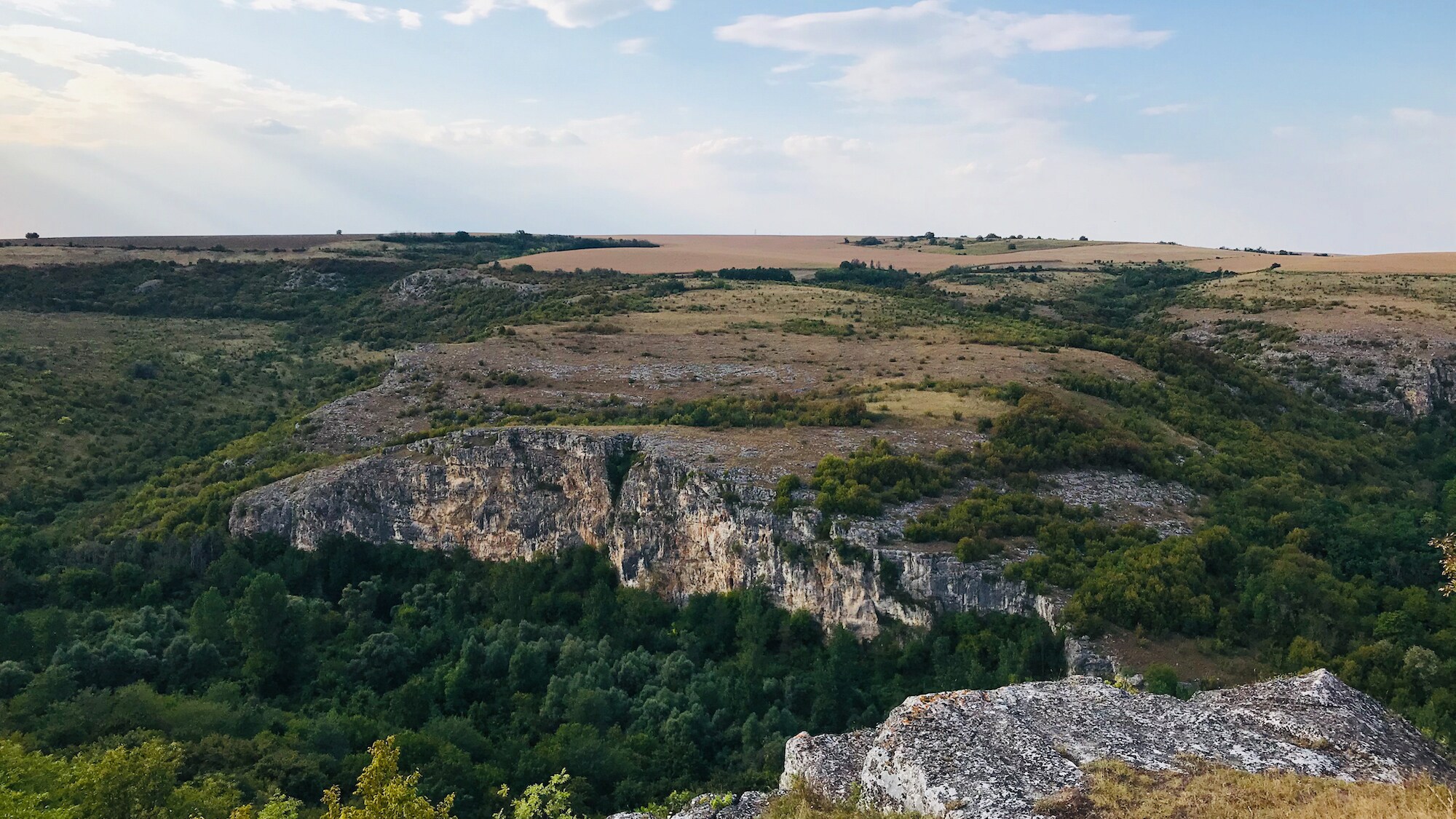 Landscape shot of a bat location in Bulgaria.  (National Geographic for Disney+/Peter Fison)
