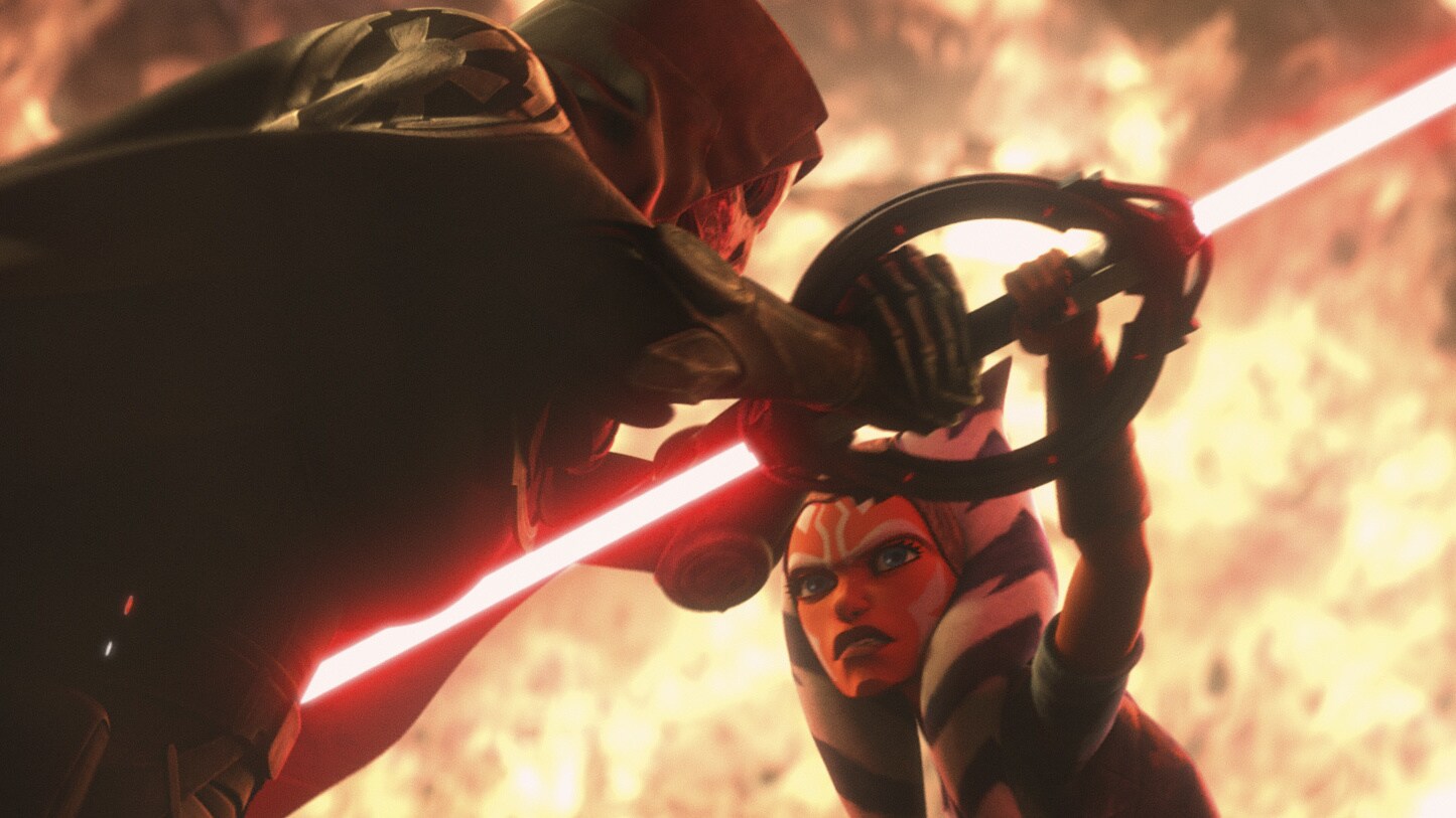 Finally, an unarmed Ahsoka confronts the villain. The battle does not last long, and the Inquisit...