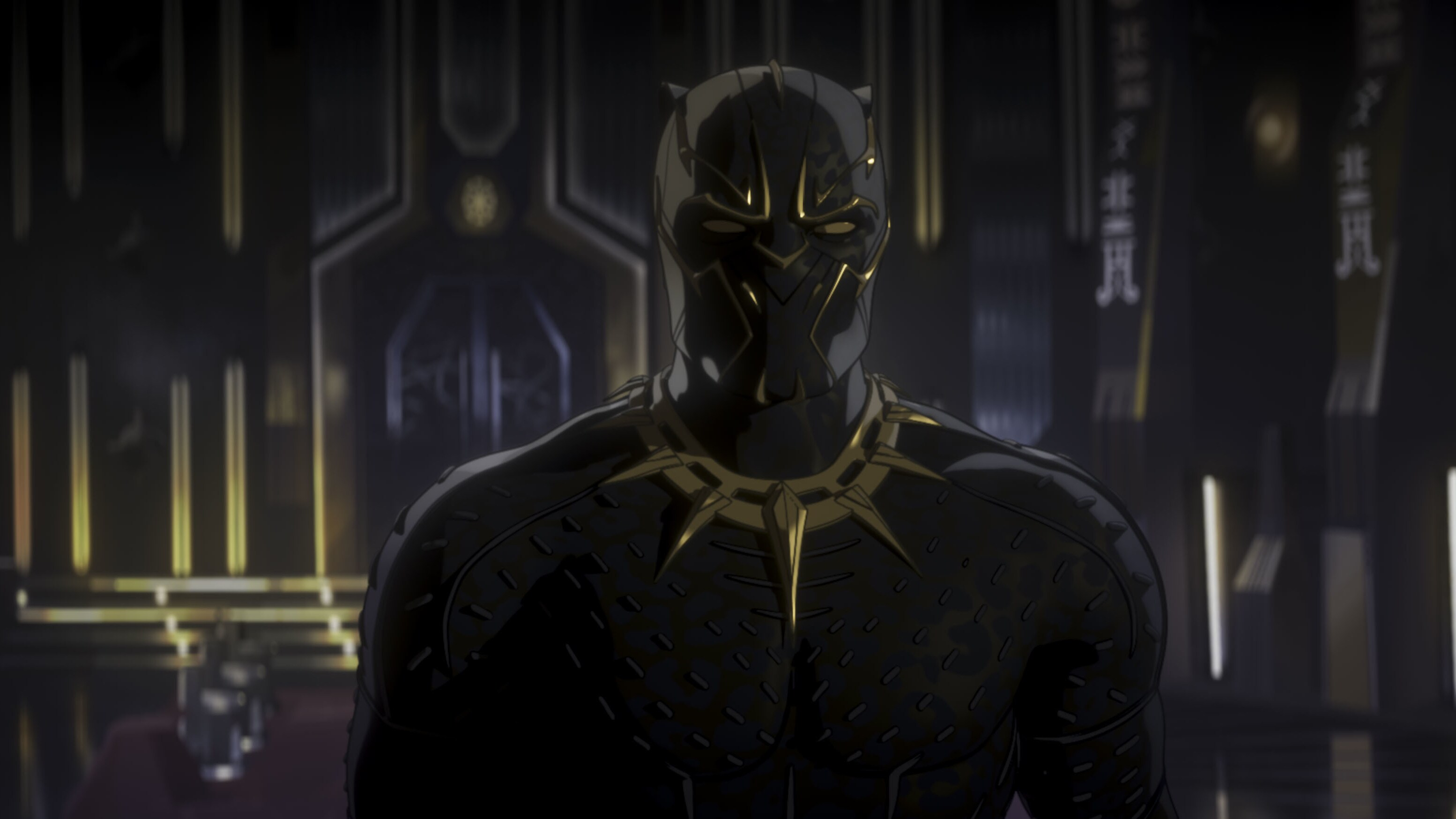 Black Panther in Marvel Studios' WHAT IF…? exclusively on Disney+. ©Marvel Studios 2021. All Rights Reserved.