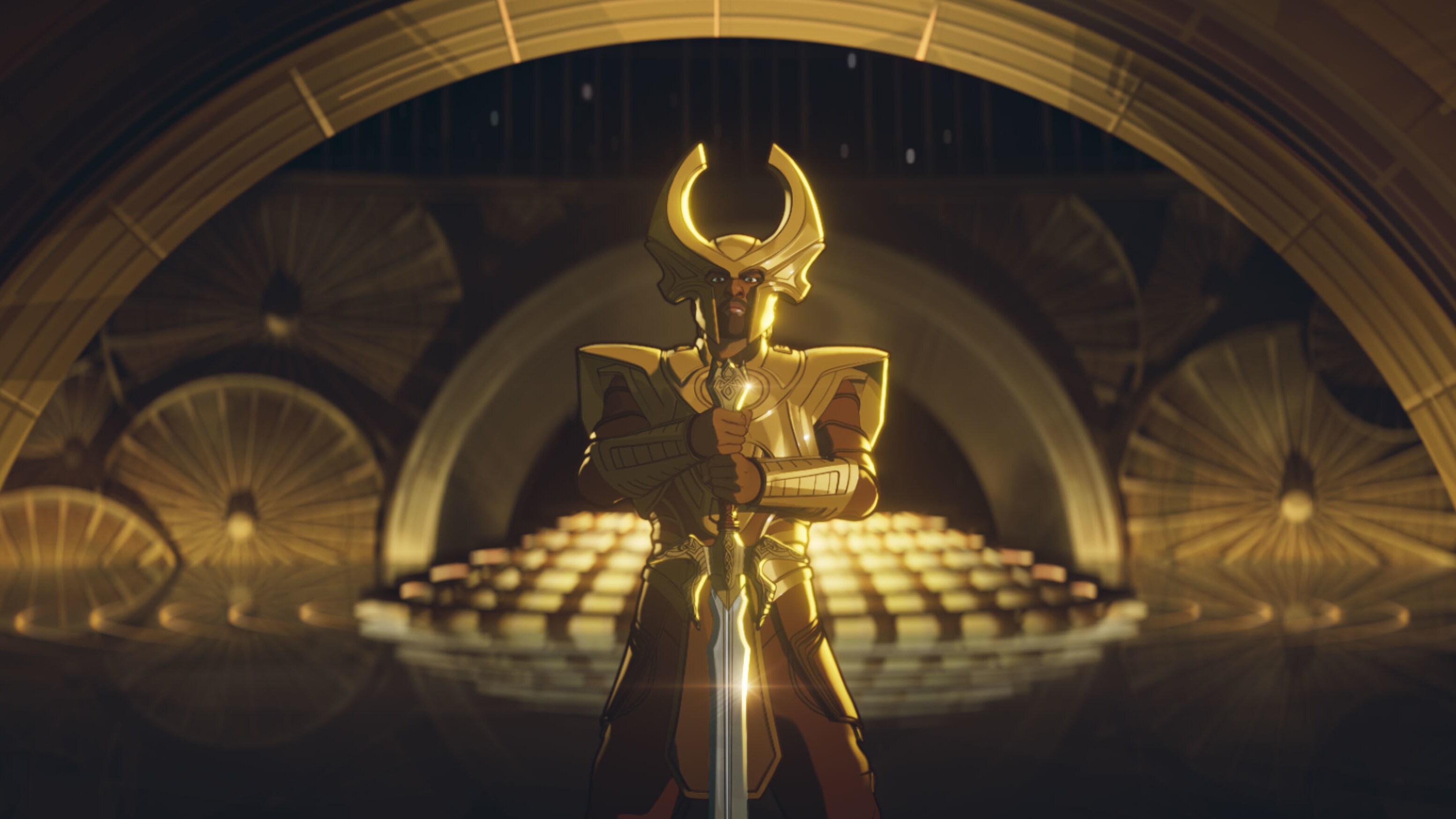 Heimdall in Marvel Studios' WHAT IF…? exclusively on Disney+. ©Marvel Studios 2021. All Rights Reserved.