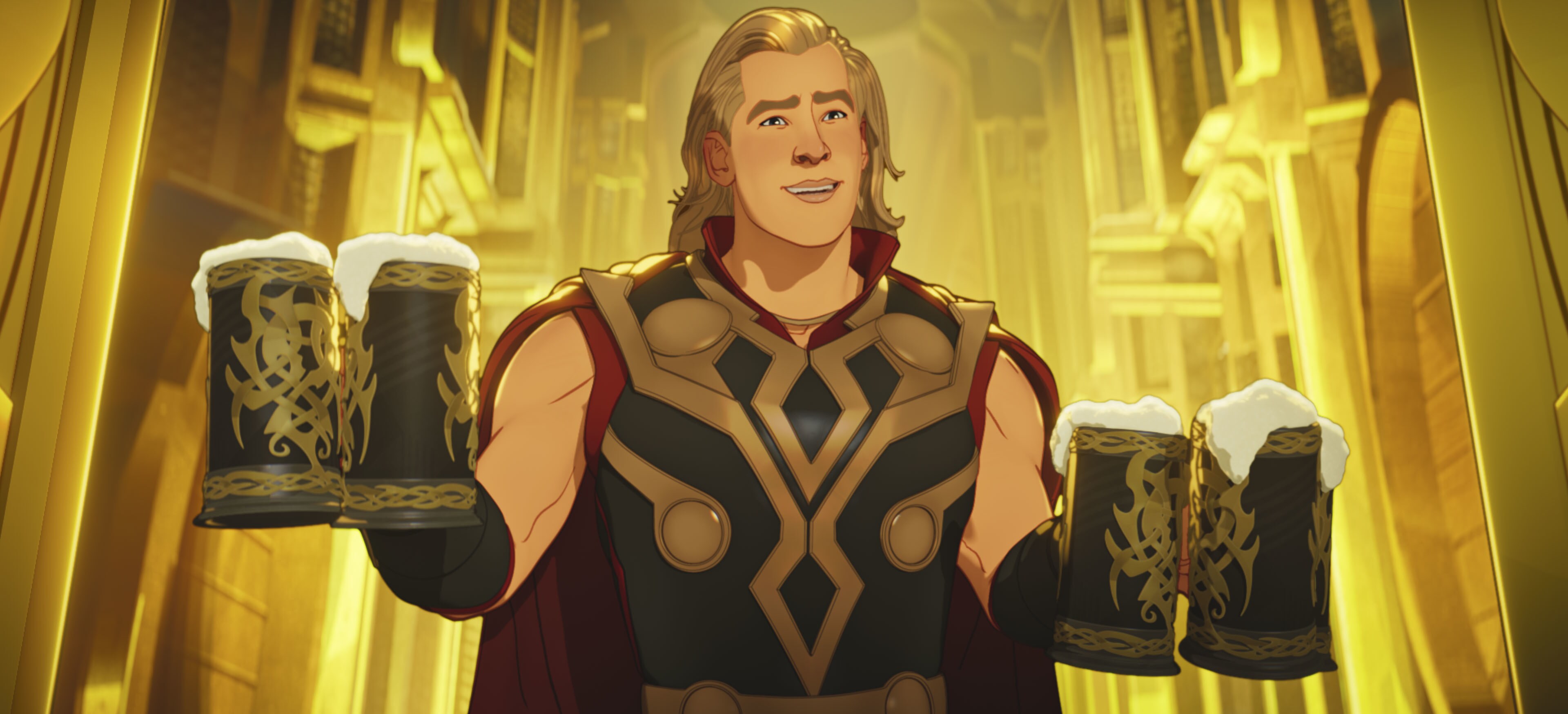 Party Thor in Marvel Studios' WHAT IF…? exclusively on Disney+. ©Marvel Studios 2021. All Rights Reserved.