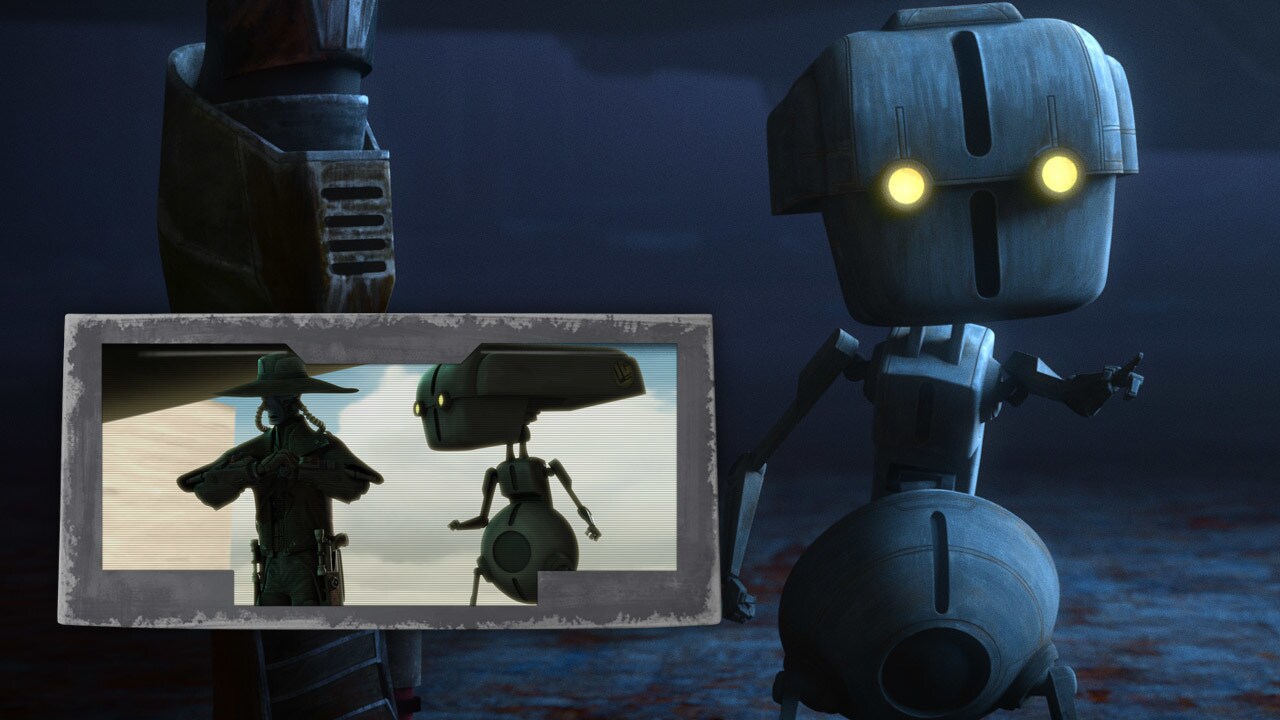 In this episode, Todo 360, Cad Bane's droid companion, gets one of his stabilizers blown off -- b...