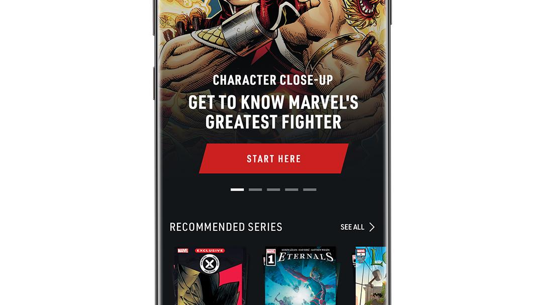 Character Close-up Get to know Marvel's Greatest Fighter App Screen Image