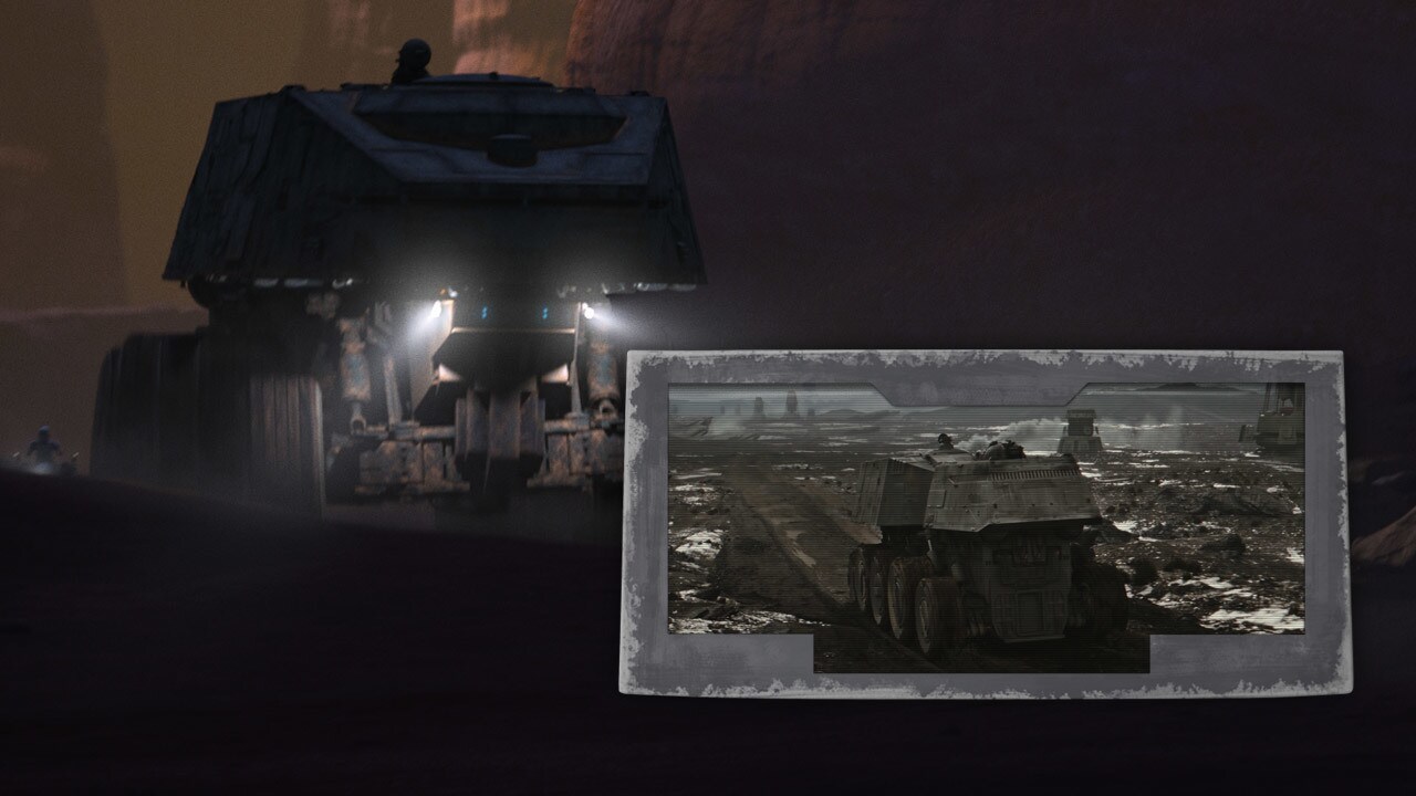 In "Devil's Deal," the Empire uses old Clone Wars Juggernaut tanks to transport prisoners. A simi...