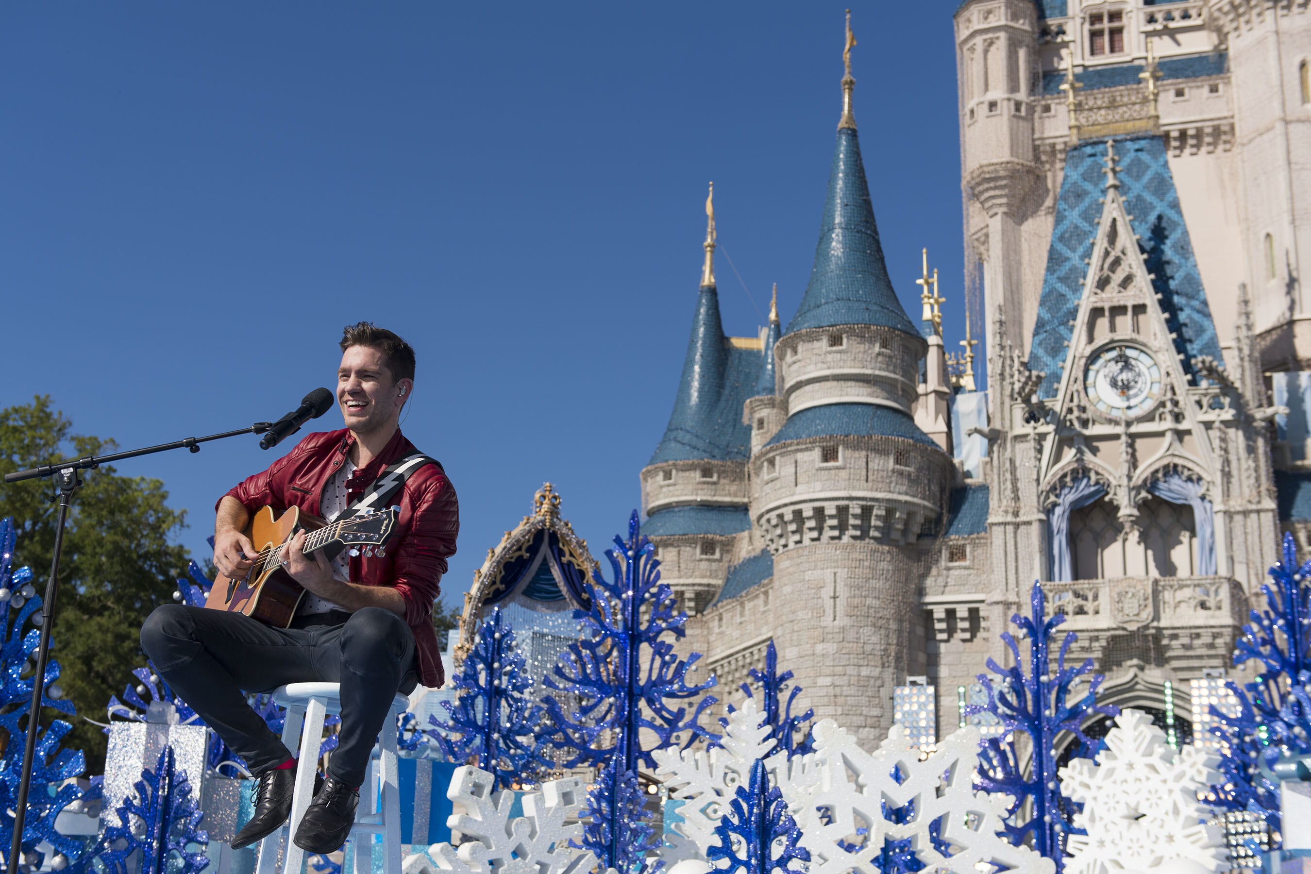 Andy Grammer performs Nov. 12, 2015 during the taping of the 'Disney Parks Unforgettable Christma...