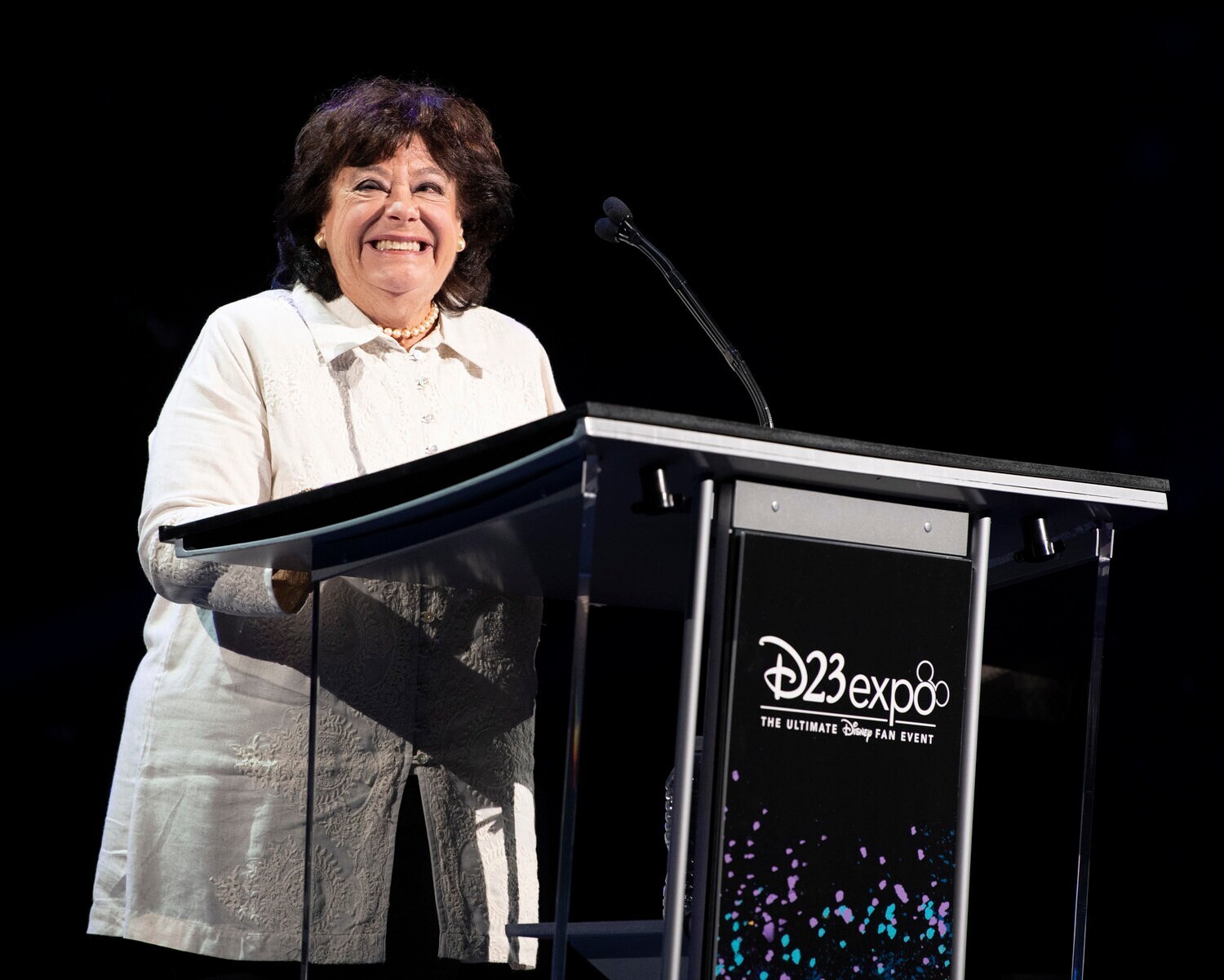 Barnette Ricci at Disney Legends Awards Podium