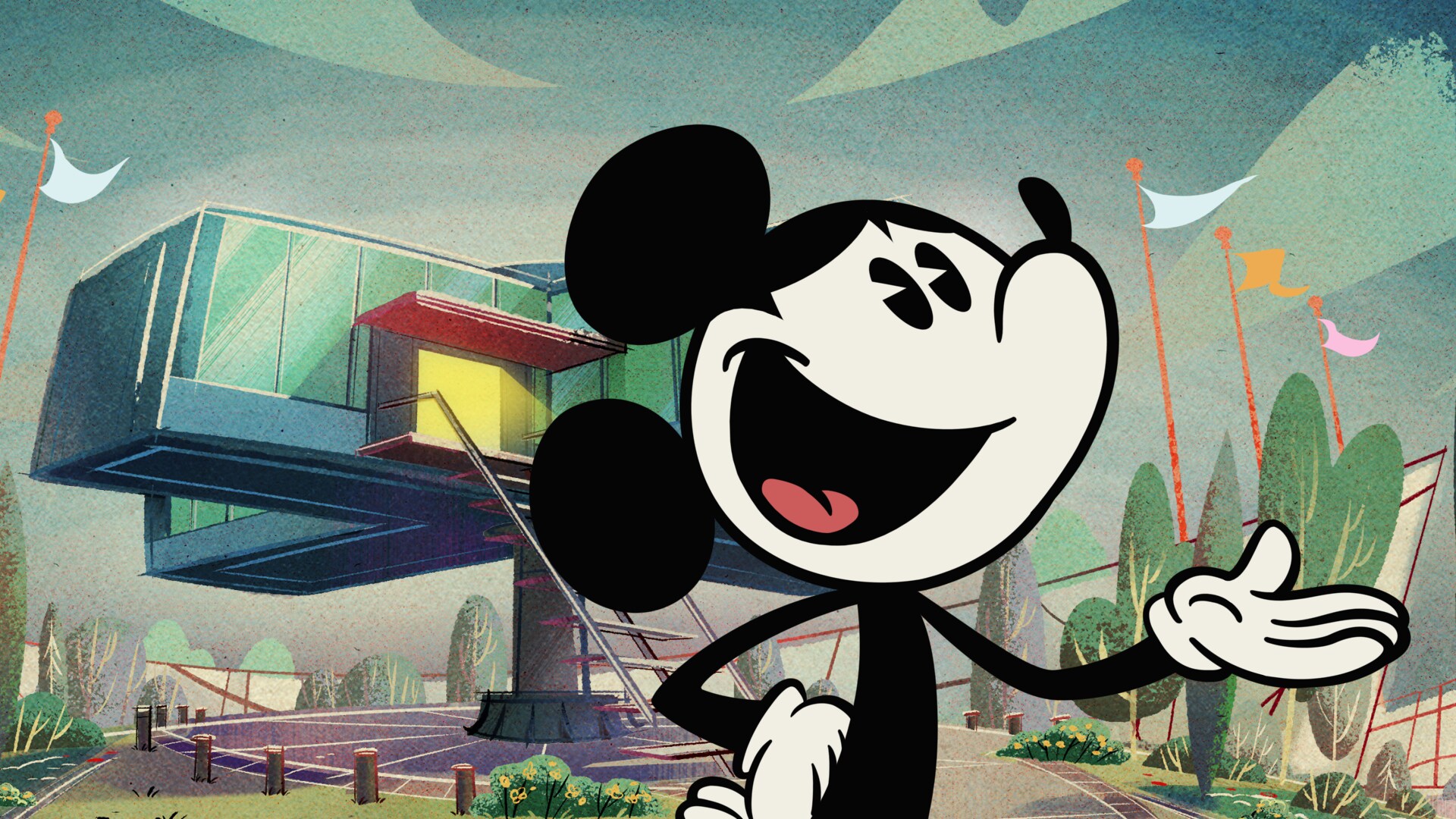 THE WONDERFUL WORLD OF MICKEY MOUSE - "House of Tomorrow" - Mickey, Donald, and Goofy experience tomorrow's technology today when they sneak into Professor Von Drake's latest invention. (Disney+) MICKEY MOUSE