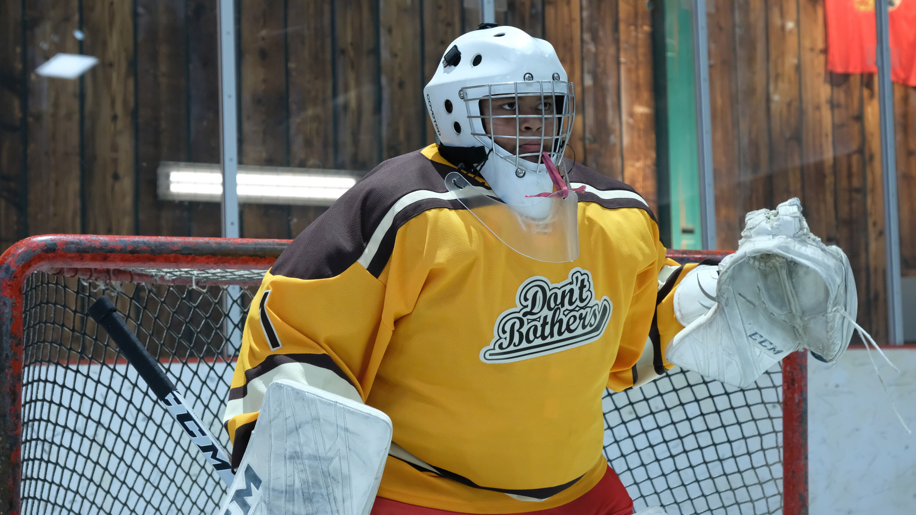 THE MIGHTY DUCKS: GAME CHANGERS - "Dusters" - Evan is skeptical of Alex’s unique approach to coaching, as the team gets ready for its first game. (Disney/Liane Hentscher) LUKE ISLAM