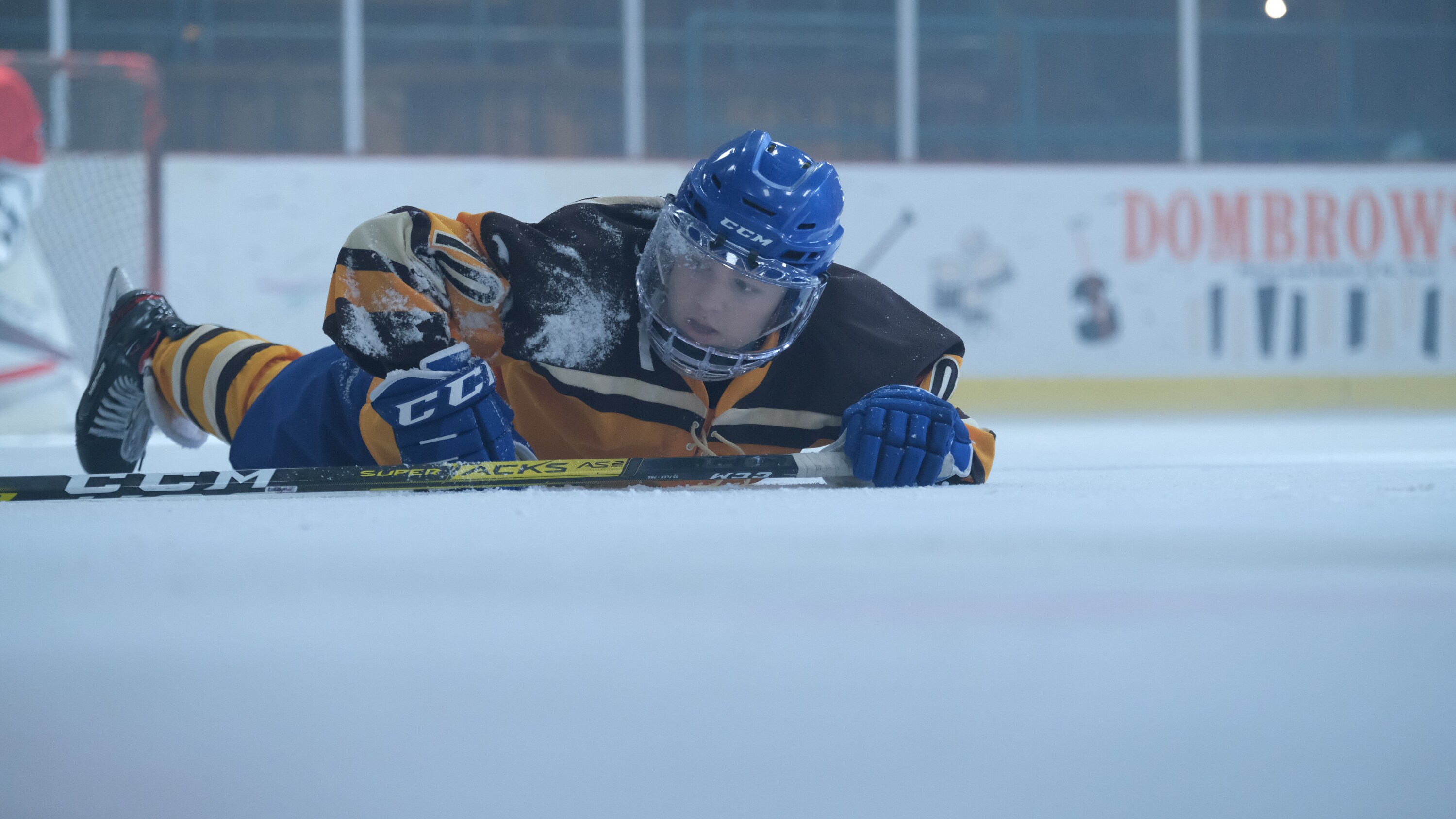 THE MIGHTY DUCKS: GAME CHANGERS - "Dusters" - Evan is skeptical of Alex’s unique approach to coaching, as the team gets ready for its first game. (Disney/Liane Hentscher) KIEFER O’REILLY