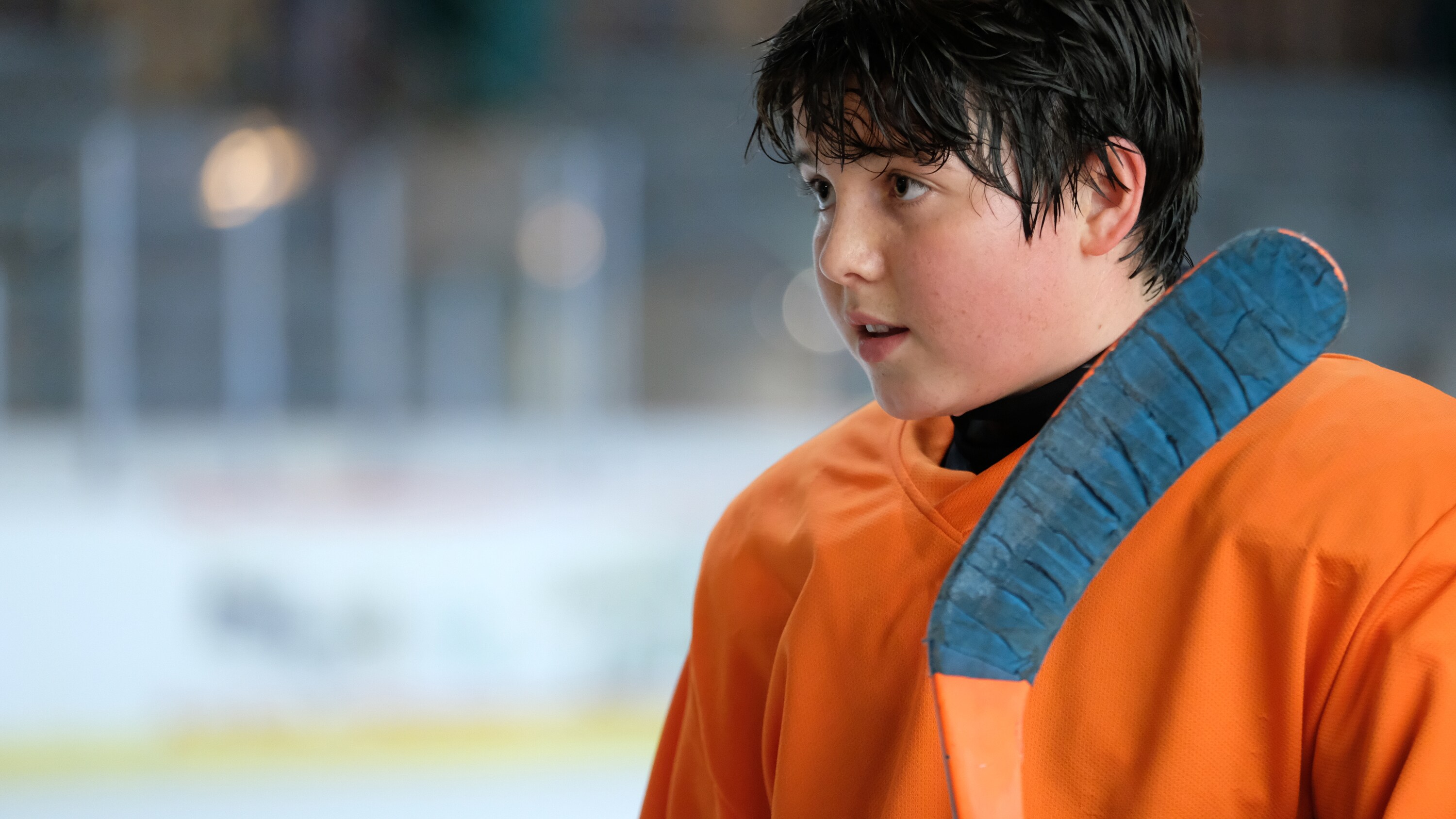 THE MIGHTY DUCKS: GAME CHANGERS - "Breakaway" - Alex tries to be a real coach, Evan recruits Sofi, and the team gets unexpected help...from Bombay.  (Disney/Liane Hentscher) BRADY NOON