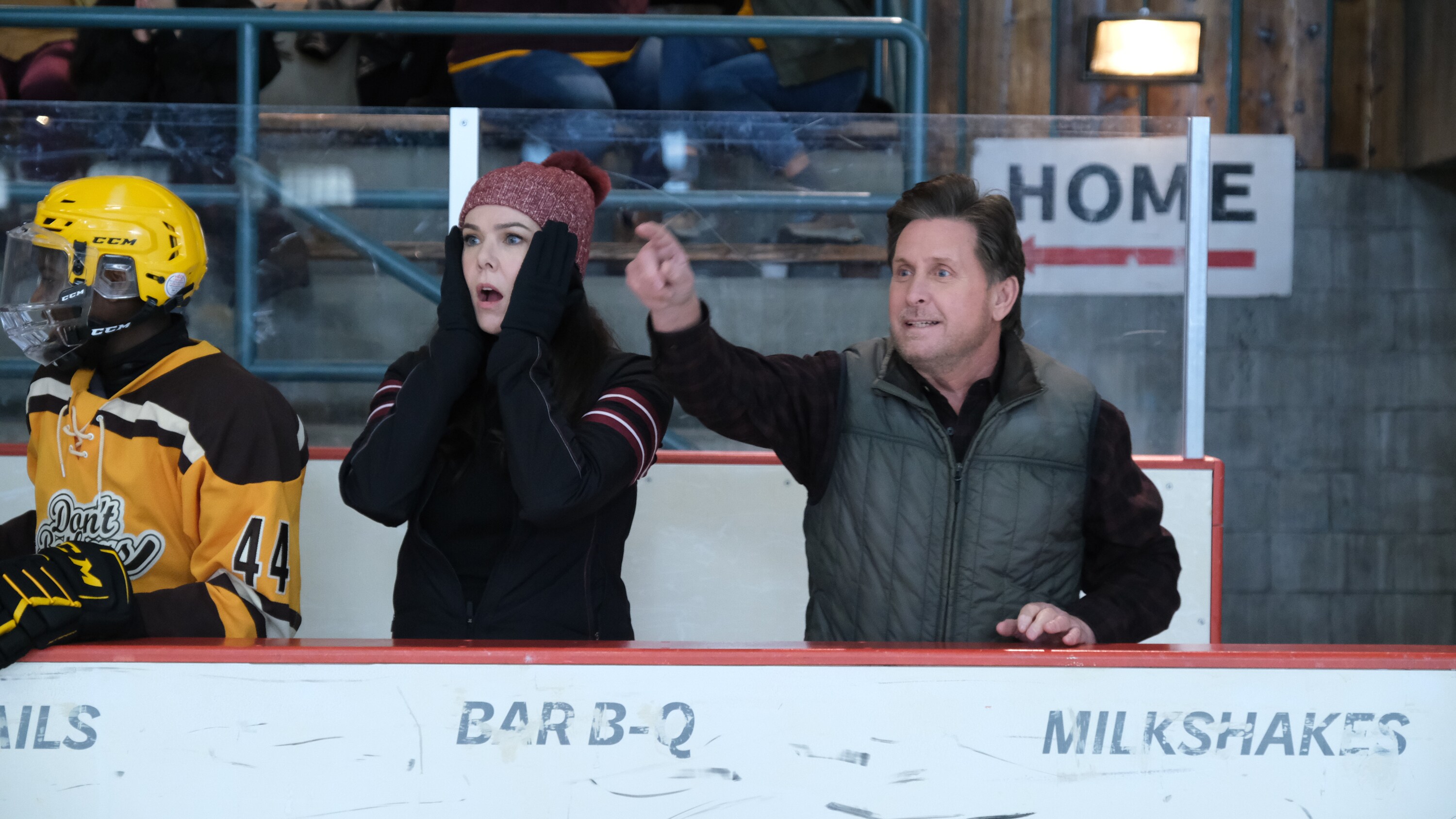 THE MIGHTY DUCKS: GAME CHANGERS - "Change on the Fly" - With the State Tournament on the horizon, Alex realizes she likes winning more than she thought. (Disney/Liane Hentscher) LAUREN GRAHAM, EMILIO ESTEVEZ