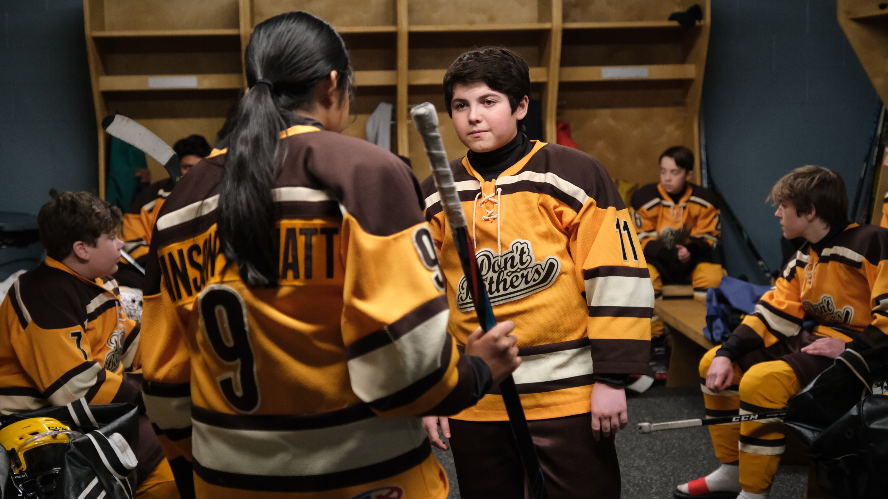 THE MIGHTY DUCKS: GAME CHANGERS - "State of Play" - The Don’t Bothers are forced to choose what’s really important, as they face the Ducks at States. (Disney/Liane Hentscher) BRADY NOON