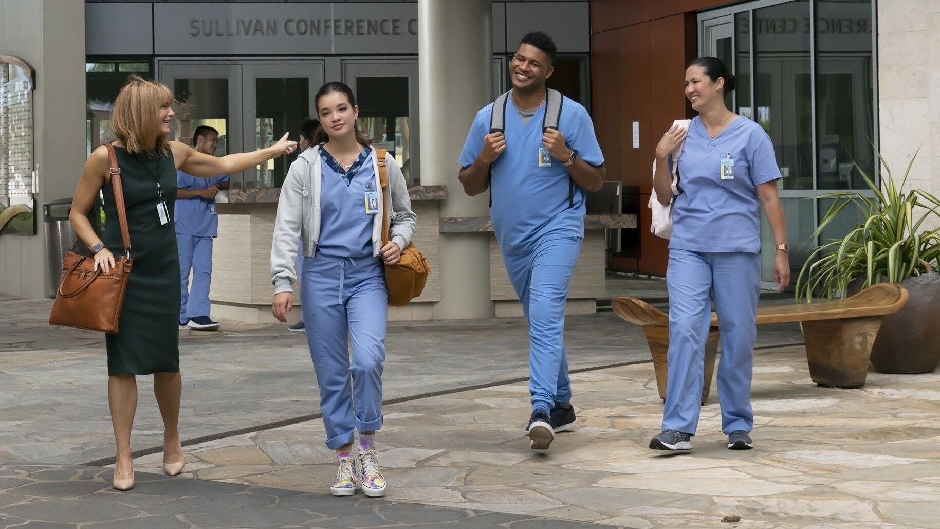 DOOGIE KAMEALOHA, M.D. - "License to Not Drive" - Yearning for freedom, Lahela defies Clara and takes the family car without permission. (Disney/Karen Neal) KATHLEEN ROSE PERKINS, PEYTON ELIZABETH LEE, JEFFREY BOWYER- CHAPMAN, MAPUANA MAKIA