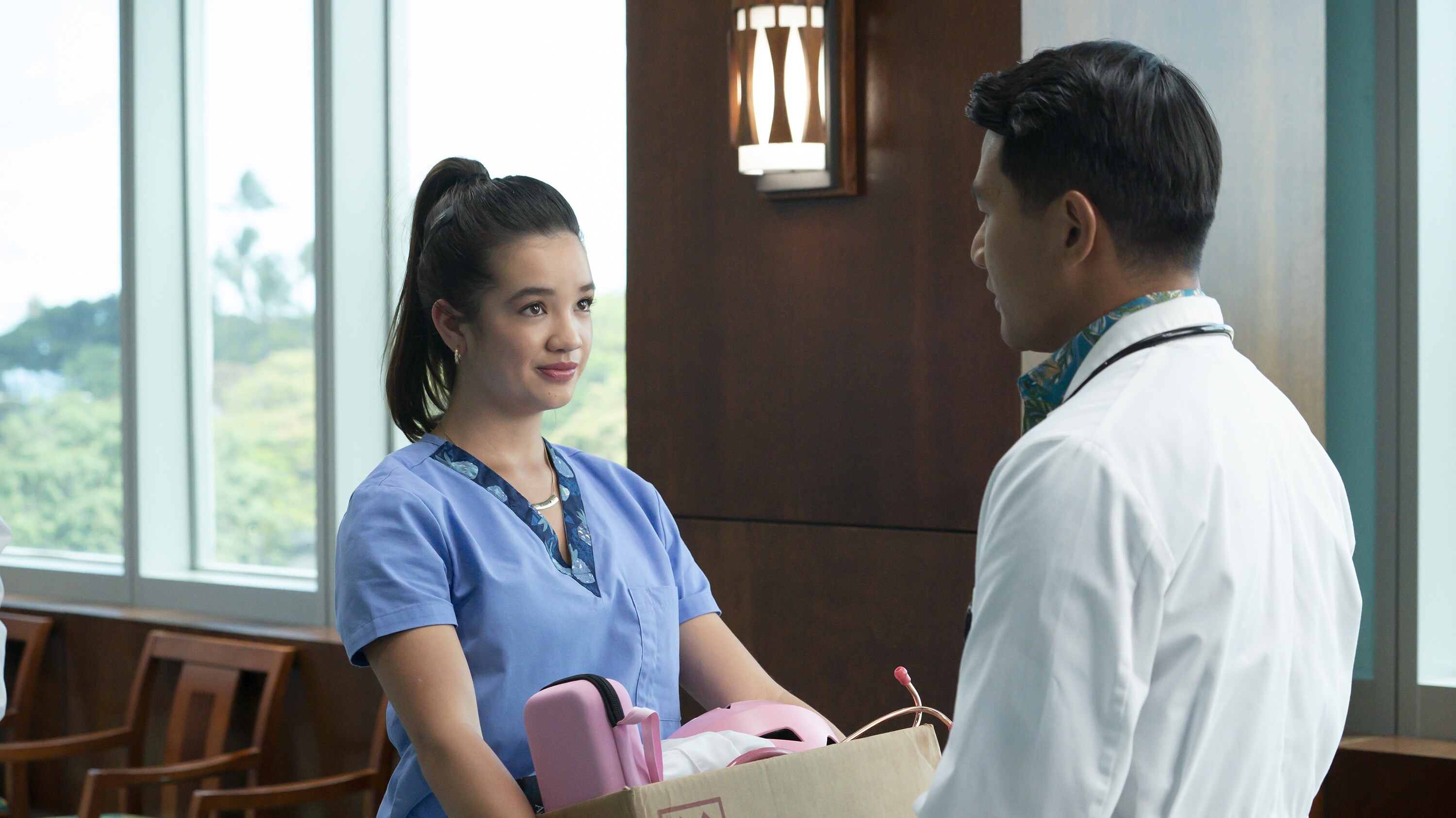 DOOGIE KAMEALOHA, M.D. - “Aloha - The Goodbye One” - Lahela is hired as a medic on Walter’s surf tour in Australia, and the Chief of Staff is announced. (Disney/Karen Neal) PEYTON ELIZABETH LEE, RONNY CHIENG