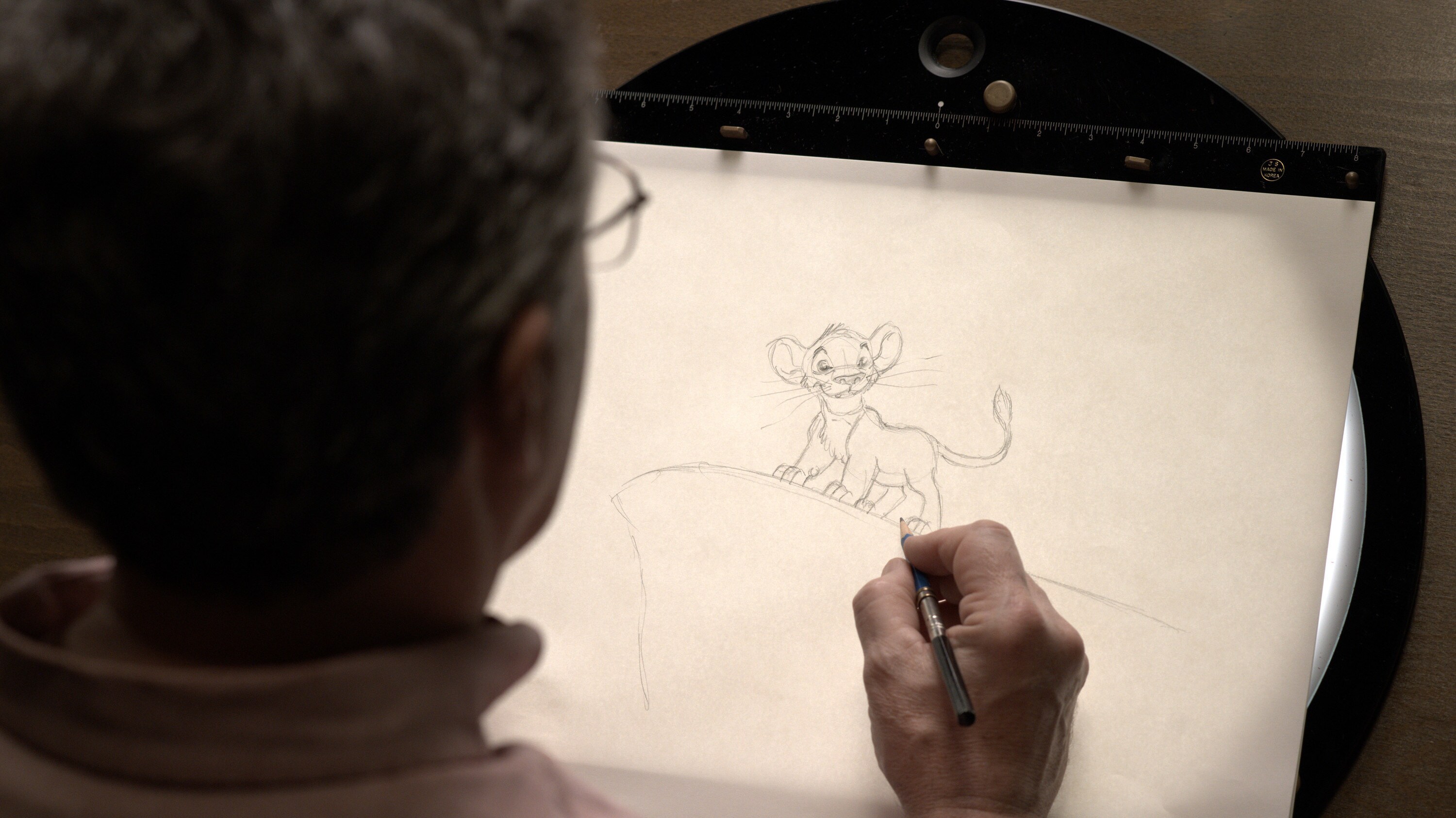 In his over 40 years with Disney, Mark Henn has been the Supervising Animator of Ariel, Belle, Jasmine, Tiana, Mulan, young Simba and more. In this episode of Sketchbook, Mark revisits the character young Simba. (Disney/Richard Harbaugh