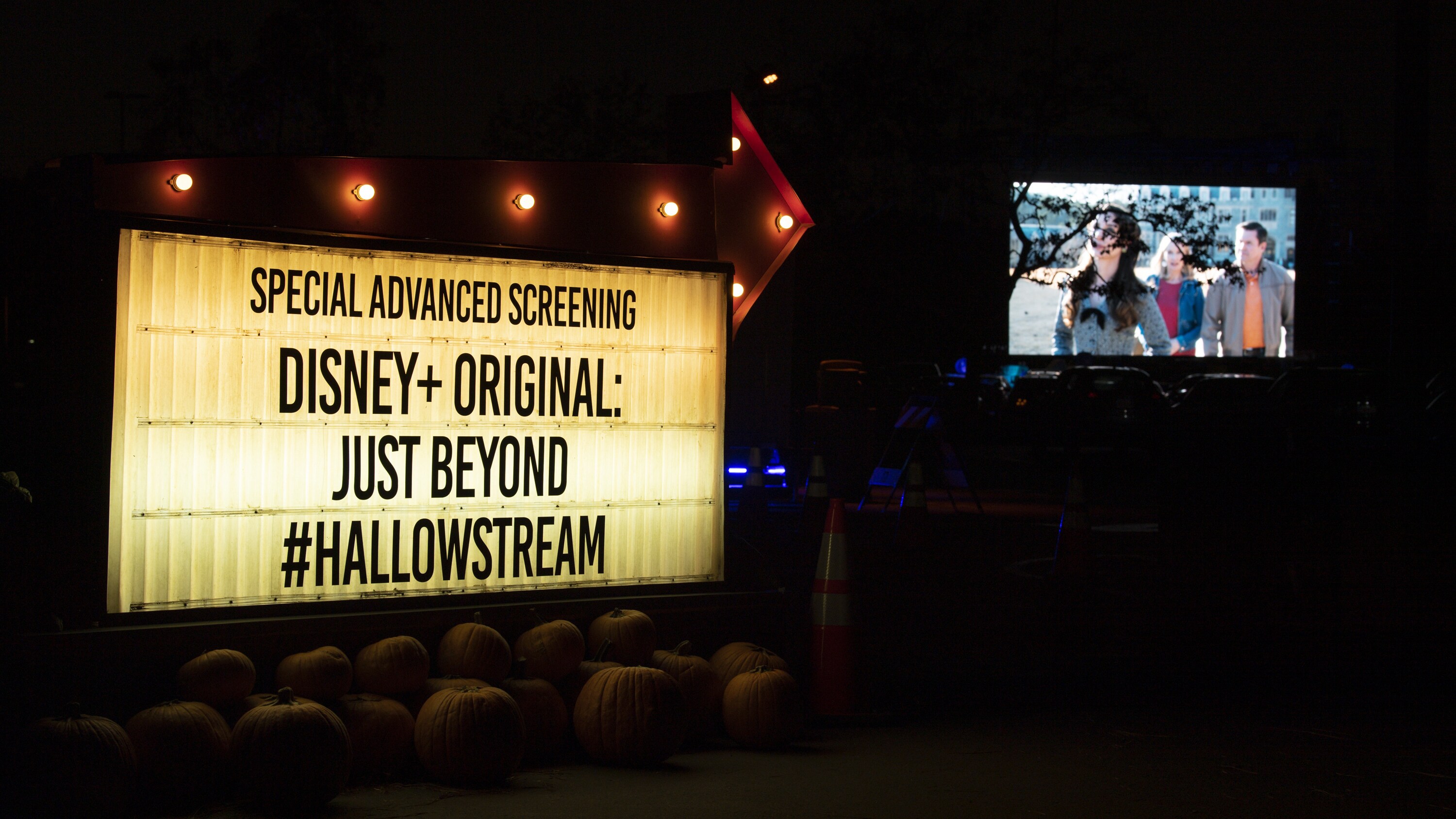 JUST BEYOND - Stars of the R.L. Stine inspired Disney+ Original series "Just Beyond" attended the Drive-In Premiere Event at West Los Angeles College, Tuesday, October 12. All episodes of "Just Beyond" are available to stream Wednesday, October 13 on Disney+. (Disney/Richard Harbaugh) JUST BEYOND