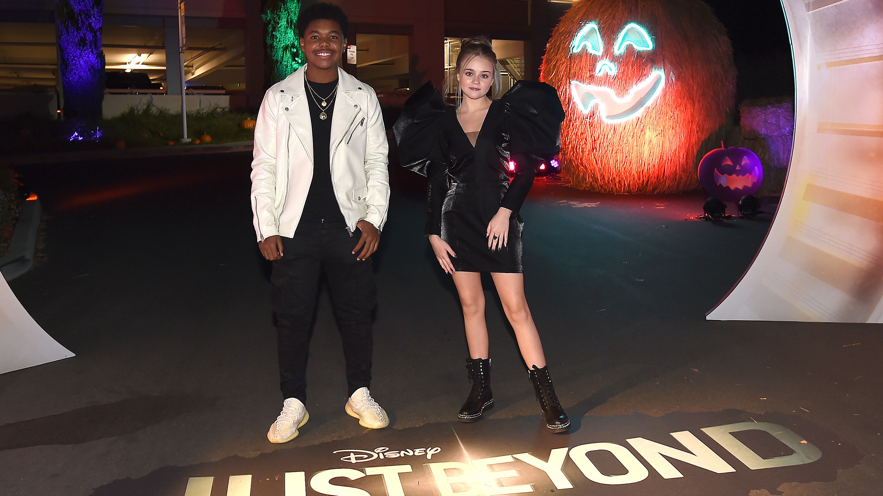 JUST BEYOND - Stars of the R.L. Stine inspired Disney+ Original series “Just Beyond” attended the Drive-In Premiere Event at West Los Angeles College, Tuesday, October 12. All episodes of “Just Beyond” are available to stream Wednesday, October 13 on Disney+. (Disney/Frank Micelotta/PictureGroup) CEDRIC JOE, MEGAN STOTT