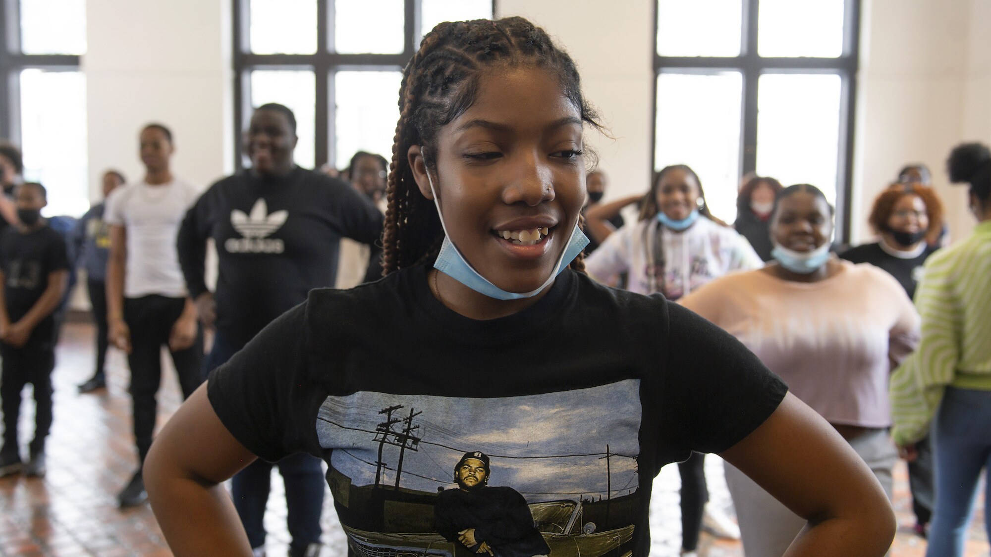 CHOIR - The Detroit Youth Choir rehearse at Mary Grove College in Detroit, Michigan for their upcoming performance at Carnegie Hall. (Disney/Brittany Greeson) AZARIA HUGGINS