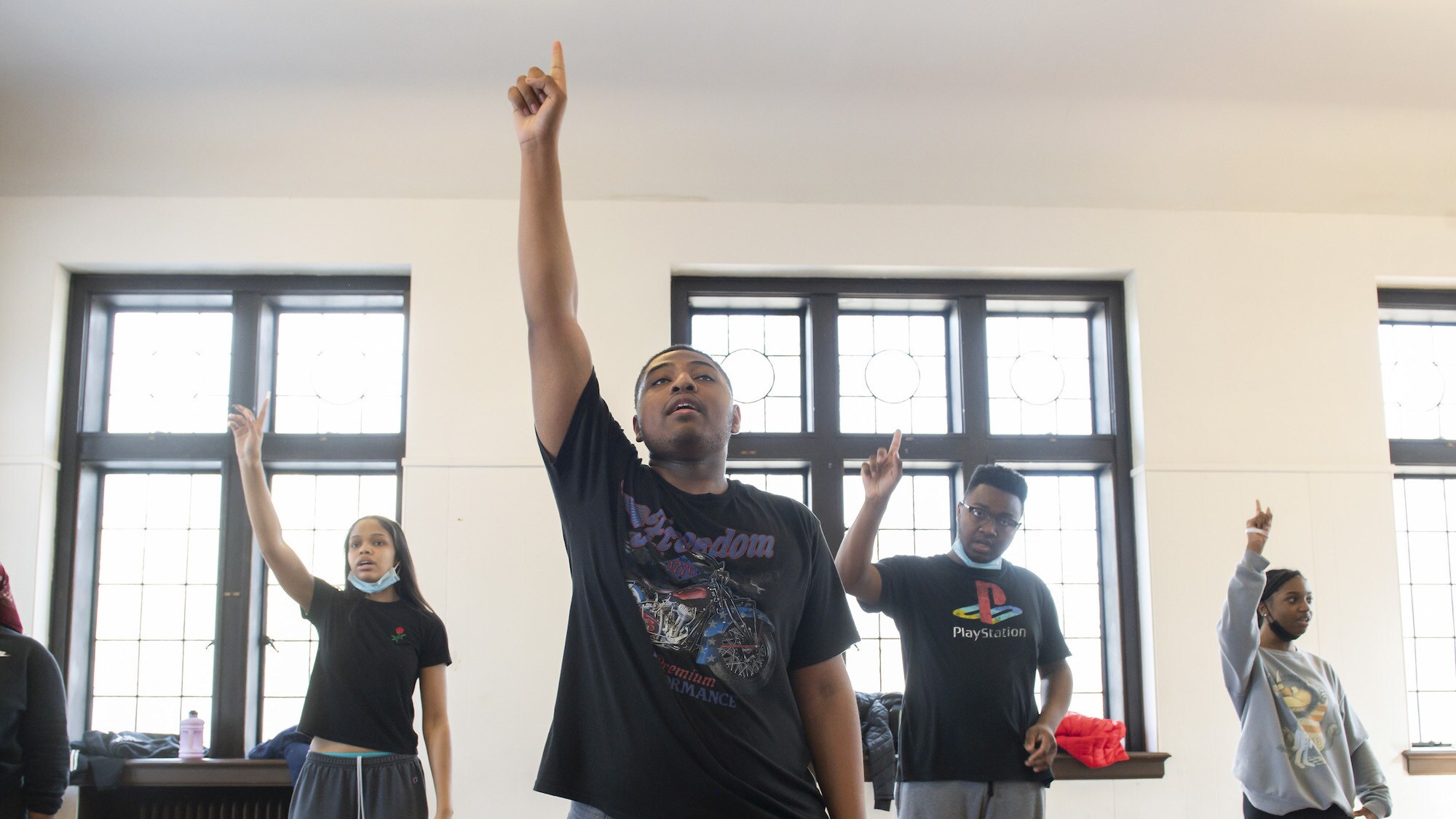 CHOIR - The Detroit Youth Choir rehearse at Mary Grove College in Detroit, Michigan for their upcoming performance at Carnegie Hall. (Disney/Brittany Greeson) KAYLEN ROY