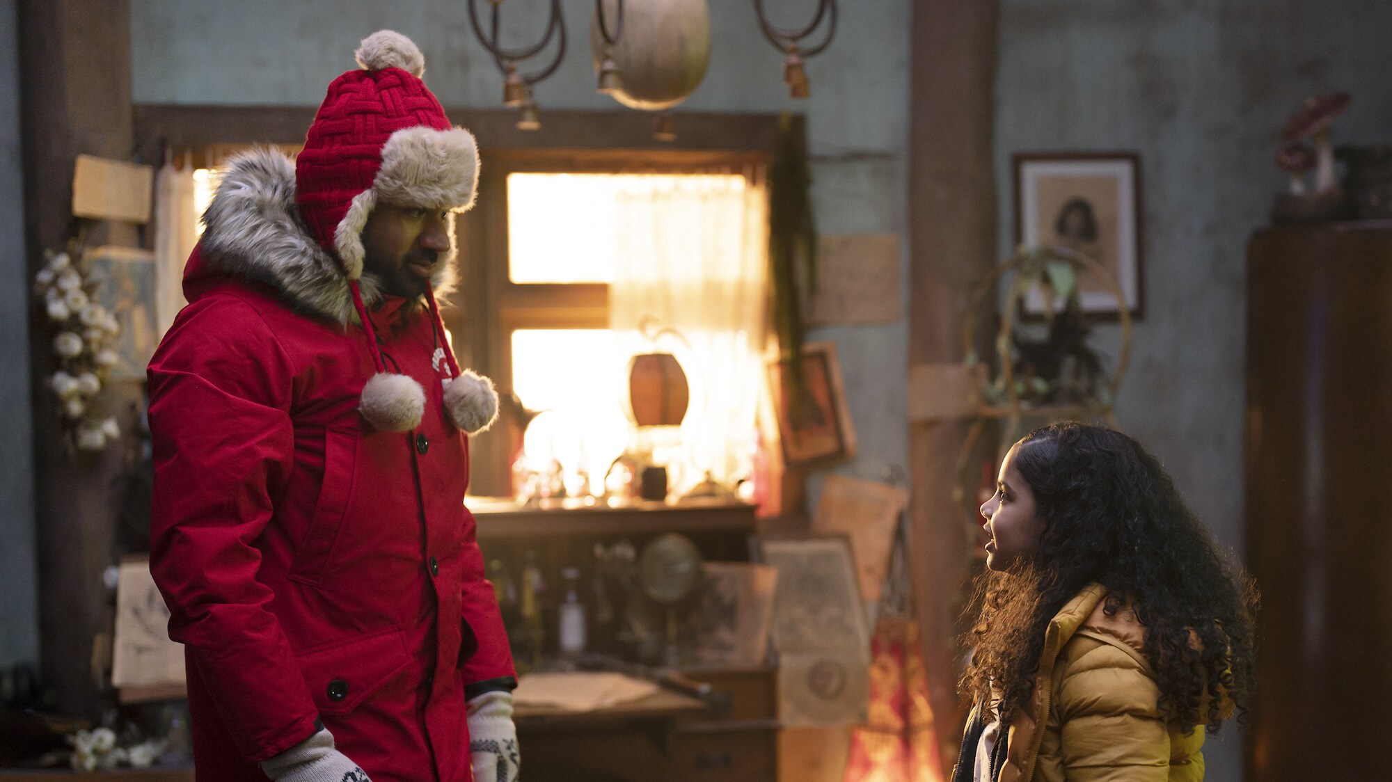 THE SANTA CLAUSES - “Chapter Three: Into the Wobbly Woods” (Disney/James Clark) KAL PENN, RUPALI REDD