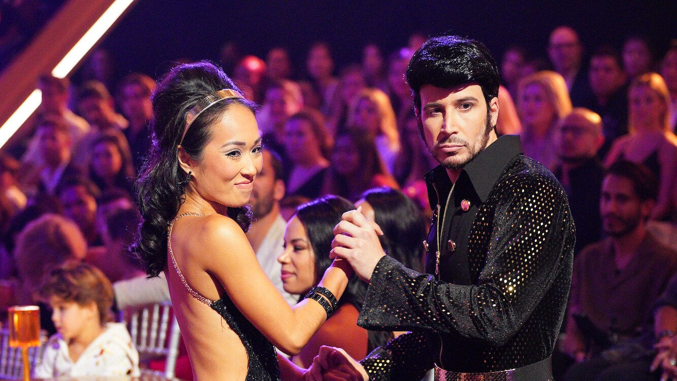 DANCING WITH THE STARS - “Elvis Night” –  The 15 remaining couples “Can’t Help Falling in Love” with Elvis this week as they take on all-new dance styles to music by The King of Rock ‘n’ Roll. Week two of the mirorrball competition will stream live MONDAY, SEPT. 26 (8:00pm ET / 5:00pm PT), on Disney+. (ABC/Christopher Willard) KOKO IWASAKI, VINNY GUADAGNINO