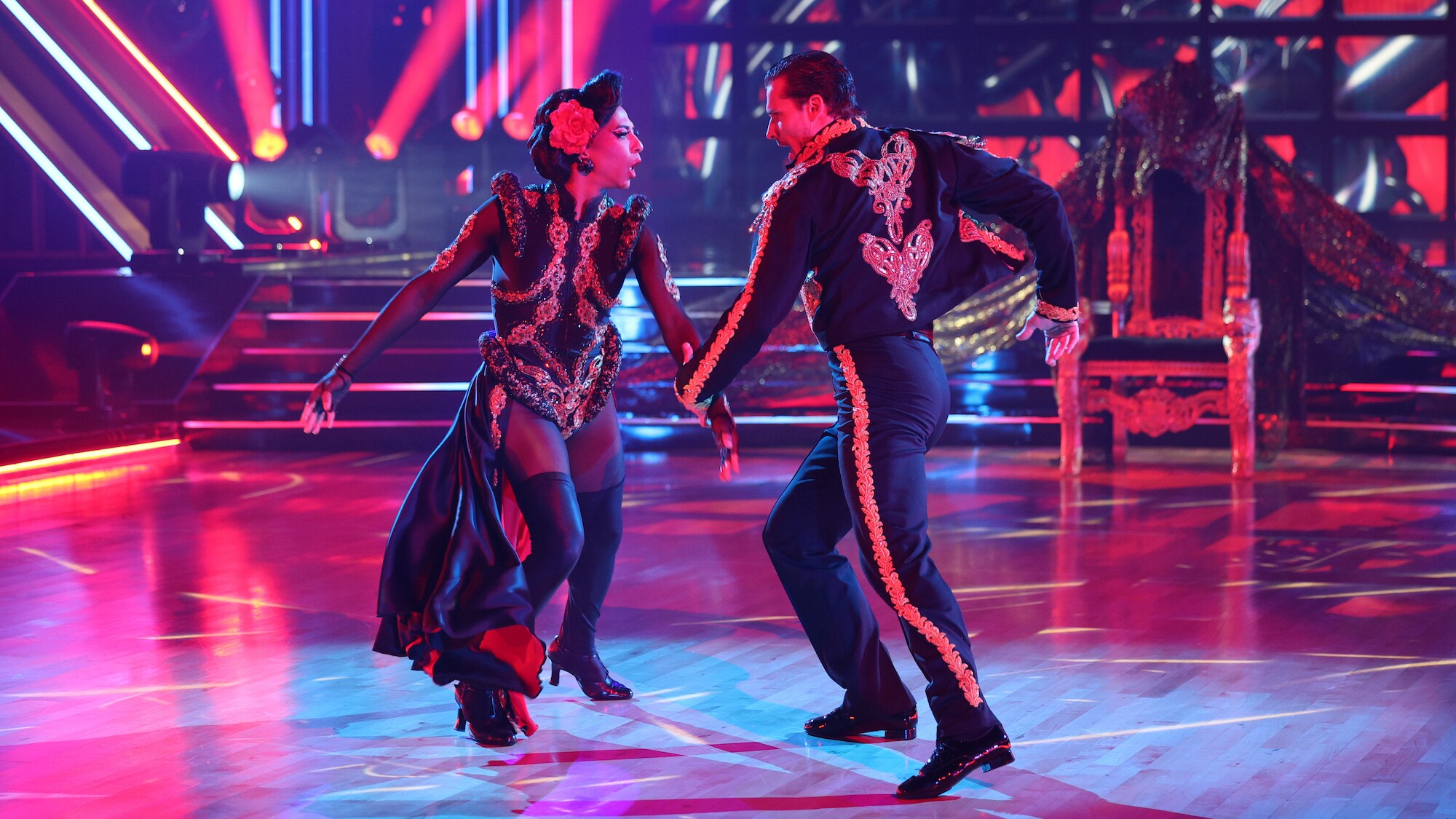 DANCING WITH THE STARS - “Semi-Finals” – The mirrorball competition heats up as the six remaining contestants head into the “Semi-Finals.” Each couple will perform two all-new routines as they fight for a spot in the finale. A new episode of “Dancing with the Stars” will stream live MONDAY, NOV. 14 (8:00pm ET / 5:00pm PT), on Disney+. (ABC/Raymond Liu) SHANGELA, GLEB SAVCHENKO