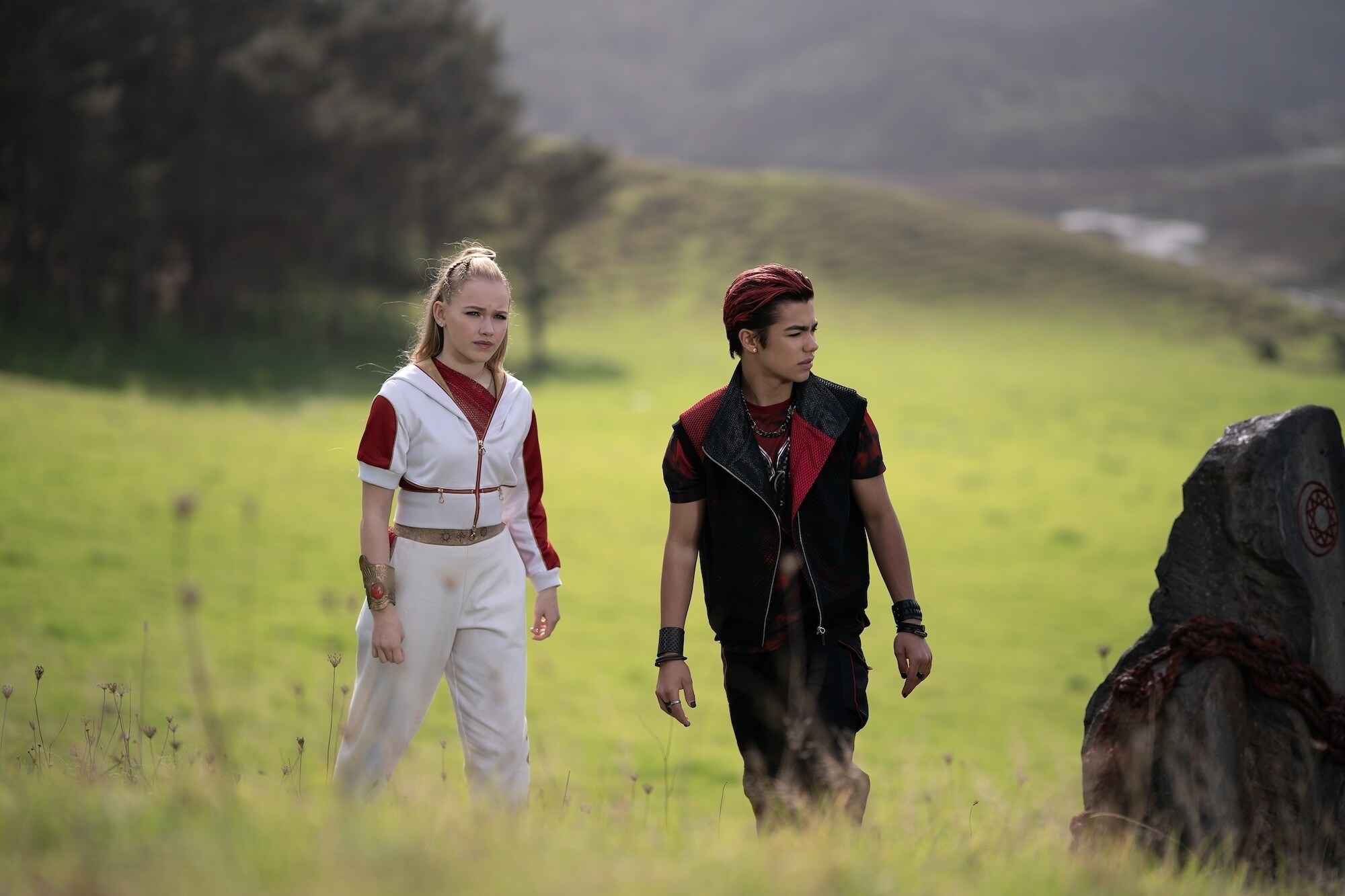 ZOMBIES 4: DAWN OF THE VAMPIRES -  (Disney/Matt Klitscher) FREYA SKYE, MALACHI BARTON
