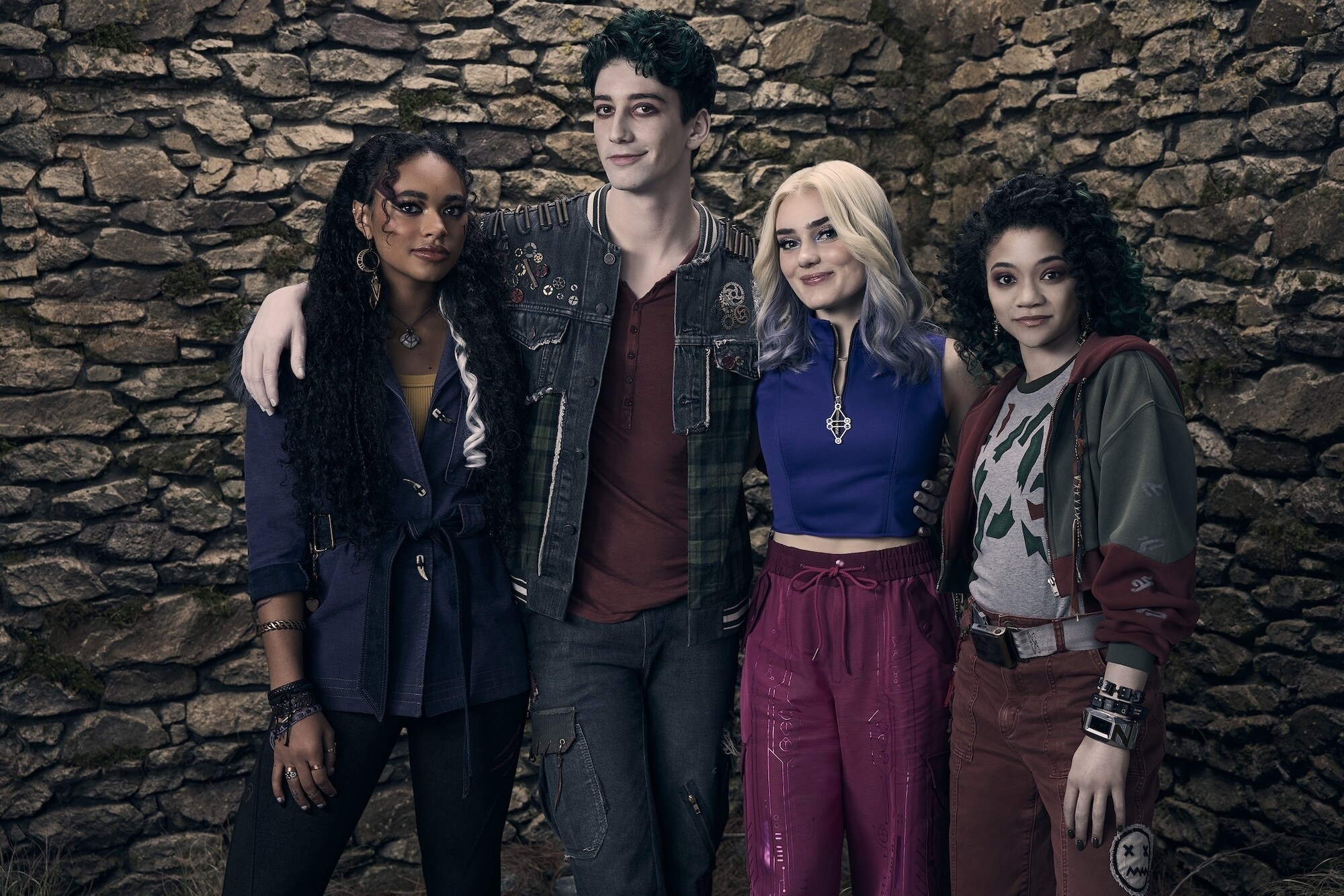 ZOMBIES 4: DAWN OF THE VAMPIRES - Disney’s “Zombies 4: Dawn of the Vampires” stars Milo Manheim as Zed, Meg Donnelly as Addison, Chandler Kinney as Willa and Kylee Russell as Eliza. (Disney/Justin Stephens) 