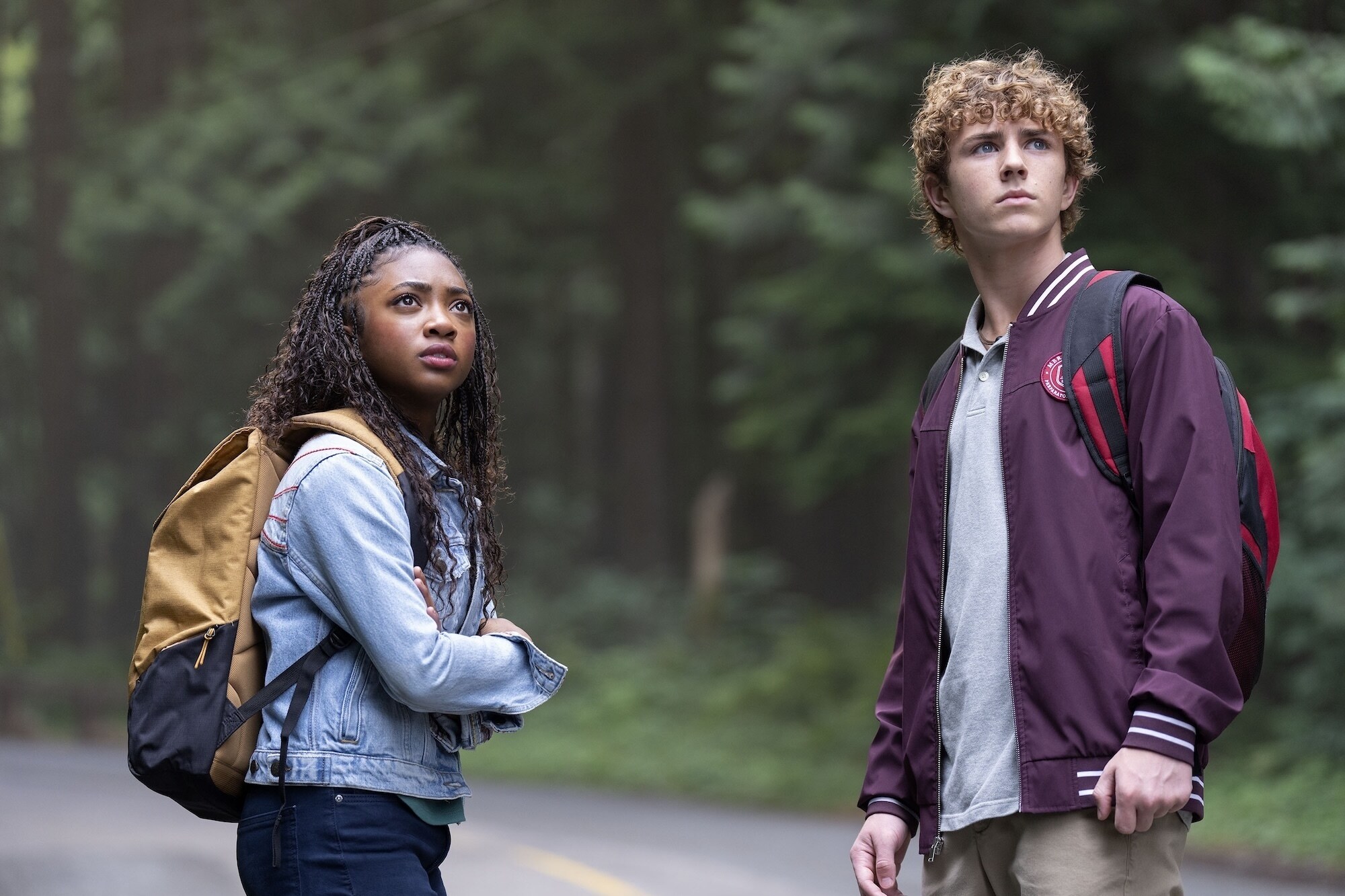 PERCY JACKSON AND THE OLYMPIANS - "Episode 201î (Disney/David Bukach) LEAH SAVA JEFFRIES, WALKER SCOBELL