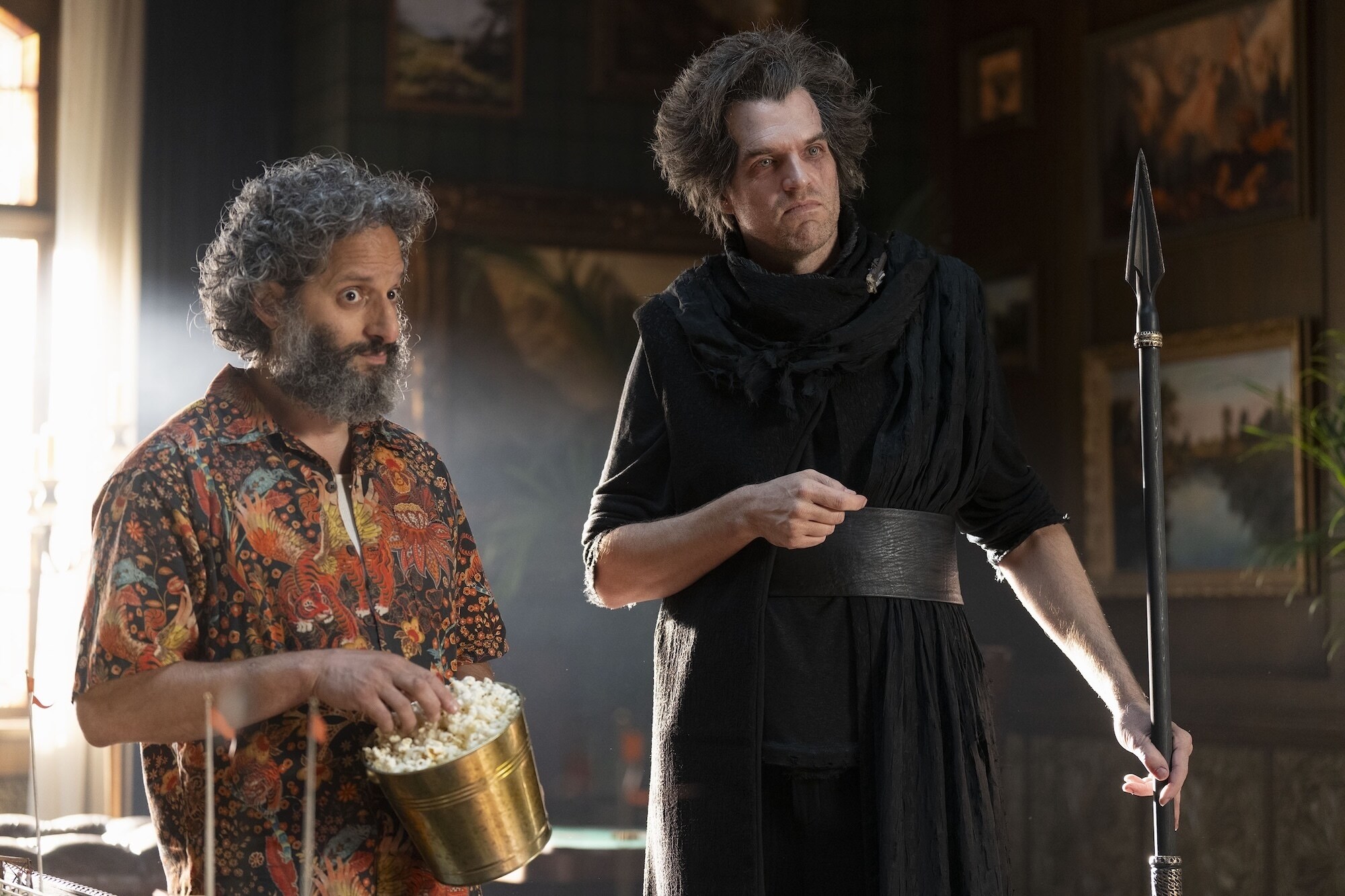 PERCY JACKSON AND THE OLYMPIANS - "Episode 201" (Disney/David Bukach) JASON MANTZOUKAS, TIMOTHY SIMONS