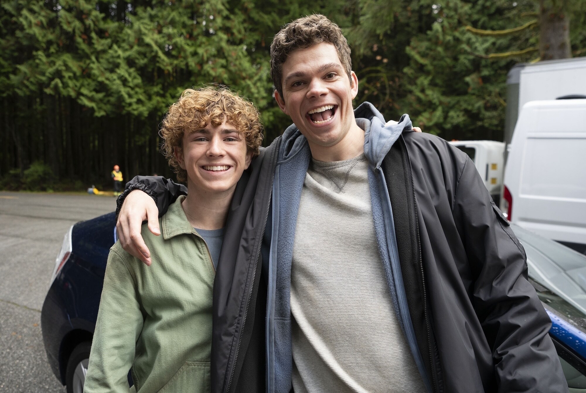 PERCY JACKSON AND THE OLYMPIANS - “Episode 208” (Disney/David Bukach) WALKER SCOBELL, DANIEL DIEMER