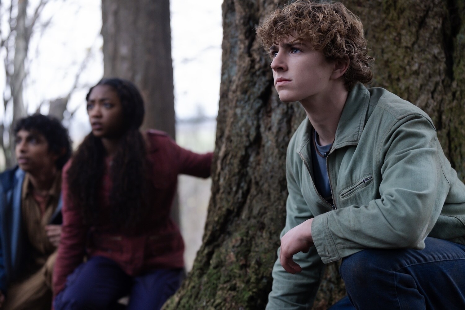 PERCY JACKSON AND THE OLYMPIANS - “Episode 208” (Disney/David Bukach) ARYAN SIMHADRI, LEAH SAVA JEFFRIES, WALKER SCOBELL